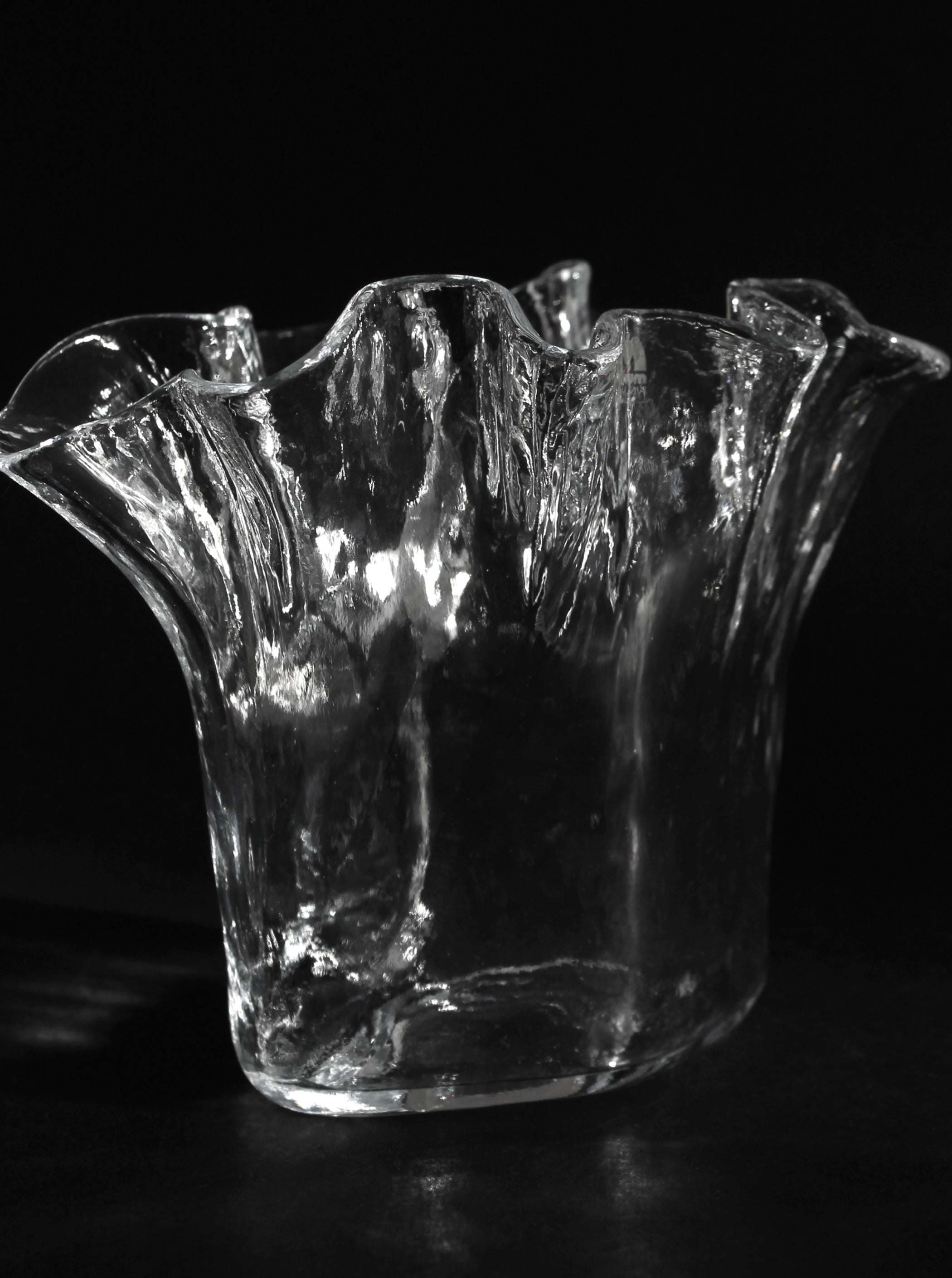 Vase en verre Muurla Finish des années 1970
