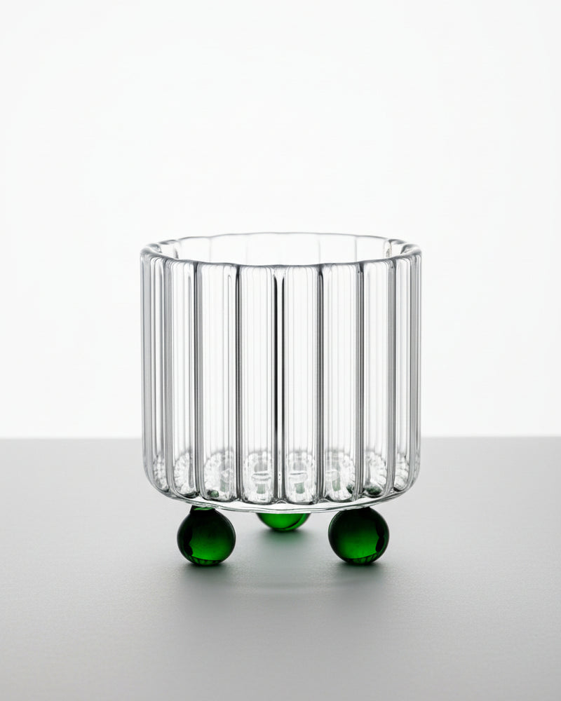 High Spirits — Lowball Glass Green by Agustina Bottoni | The Oblist — glass, green accents