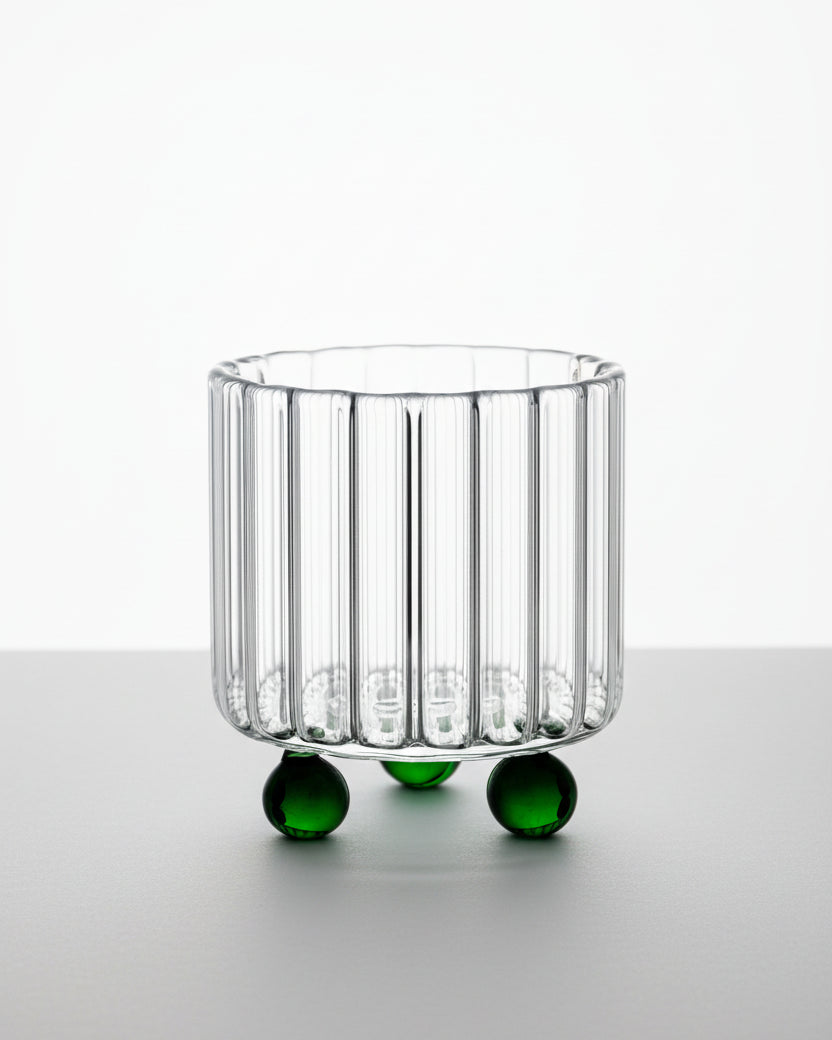High Spirits — Lowball Glass Green by Agustina Bottoni | The Oblist — glass, green accents