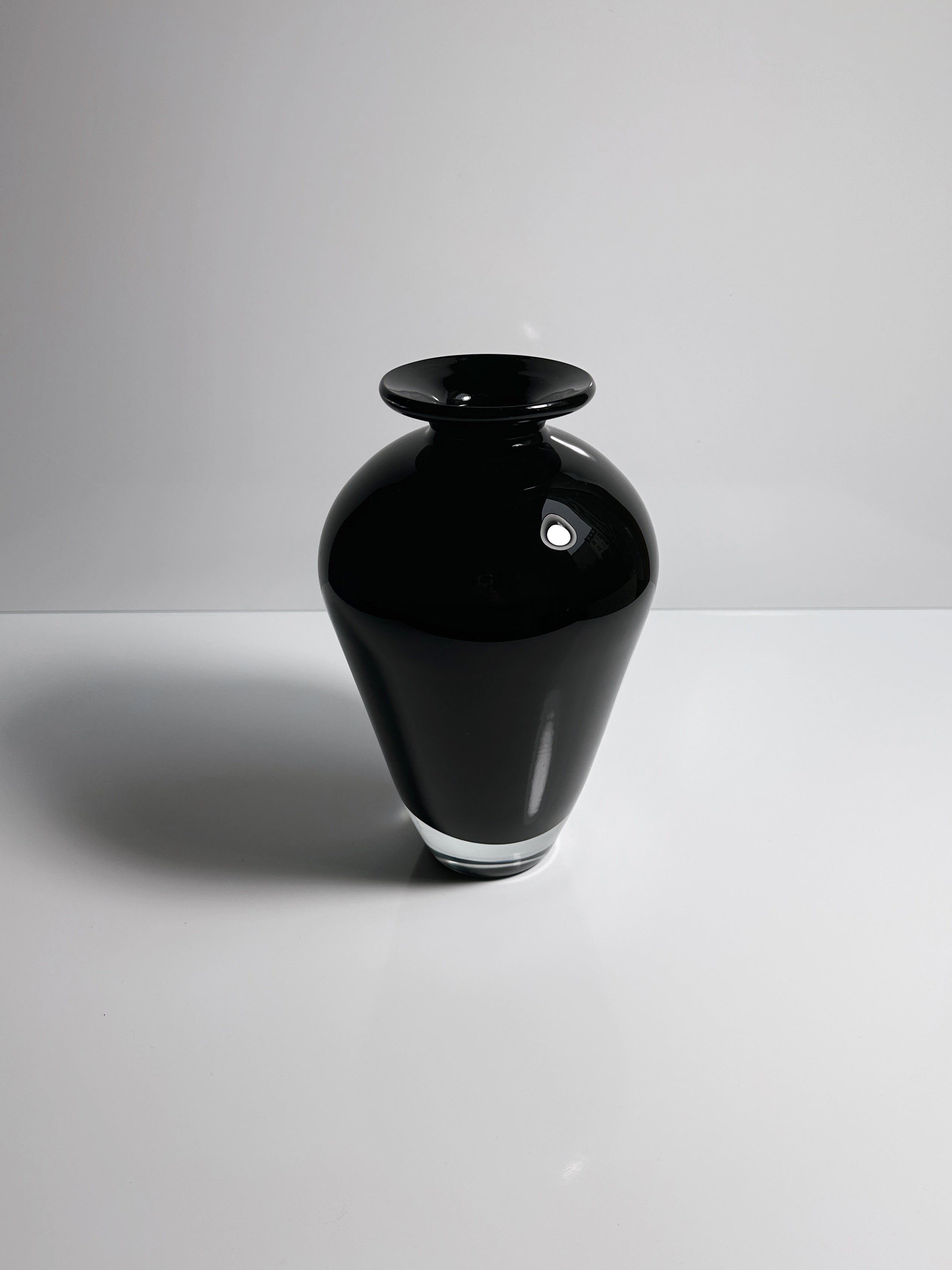 1950s Black Murano Vase by Paolo Venini