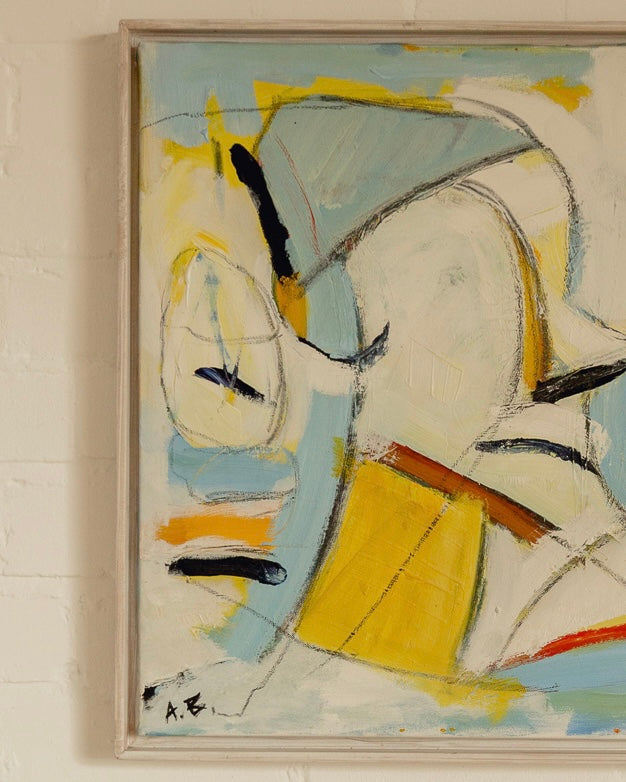 Modern Faces Oil on Canvas — side angle