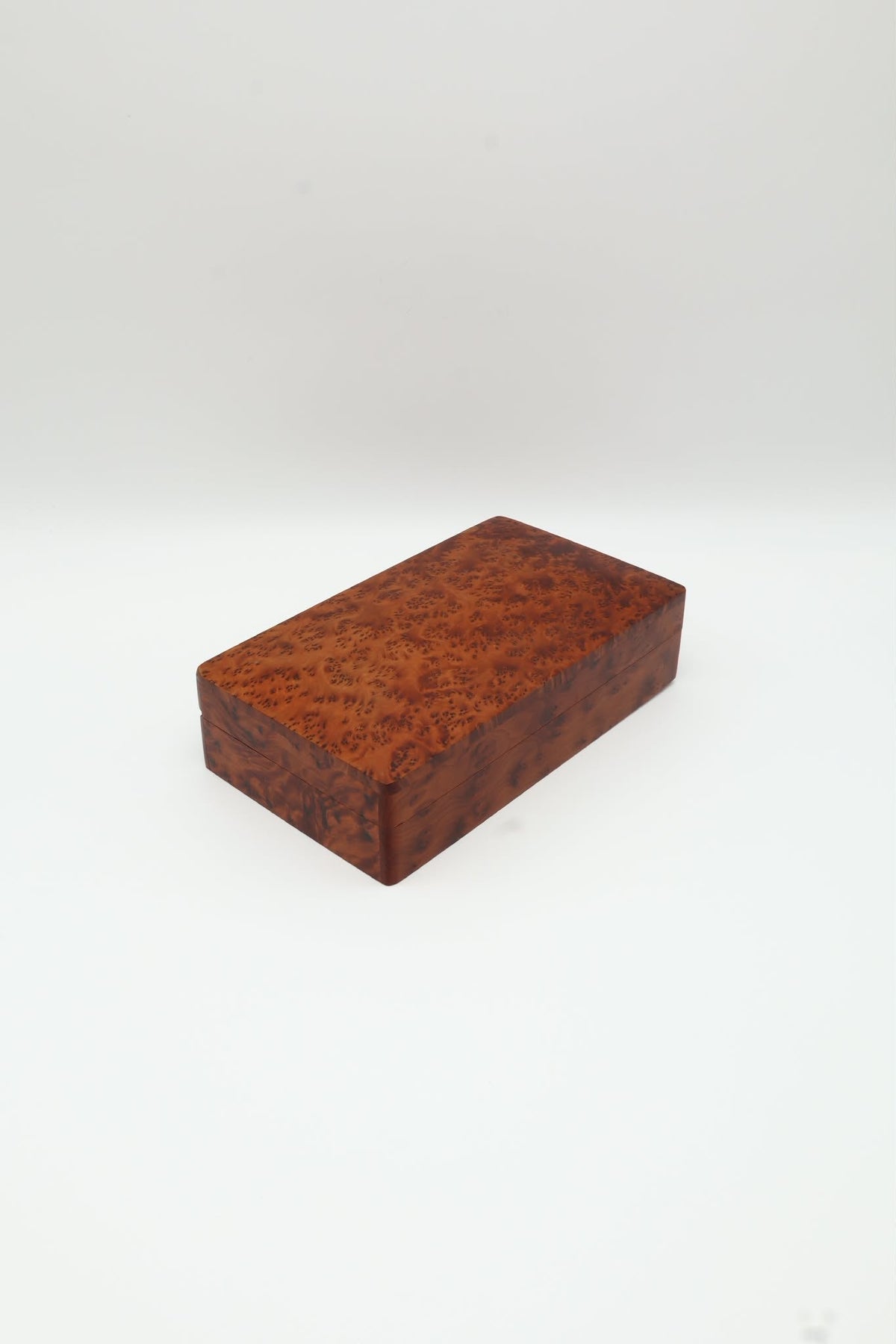 Vintage Moroccan Solid Thuya Burl Wood Box (1970s) by Forma Finds | The Oblist