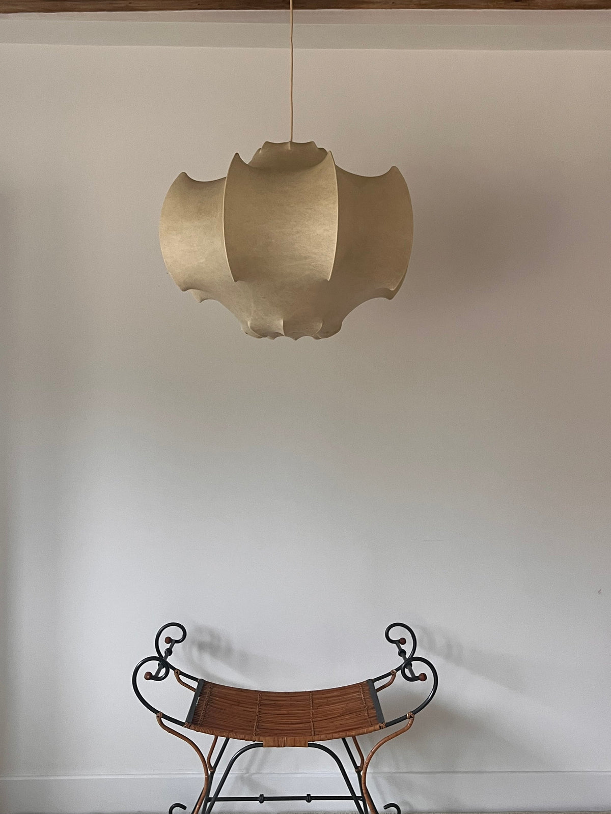 Viscontea Cocoon Pendant Light by Achille & Pier Giacomo Castiglioni for Flos, c.1970s — lifestyle setting