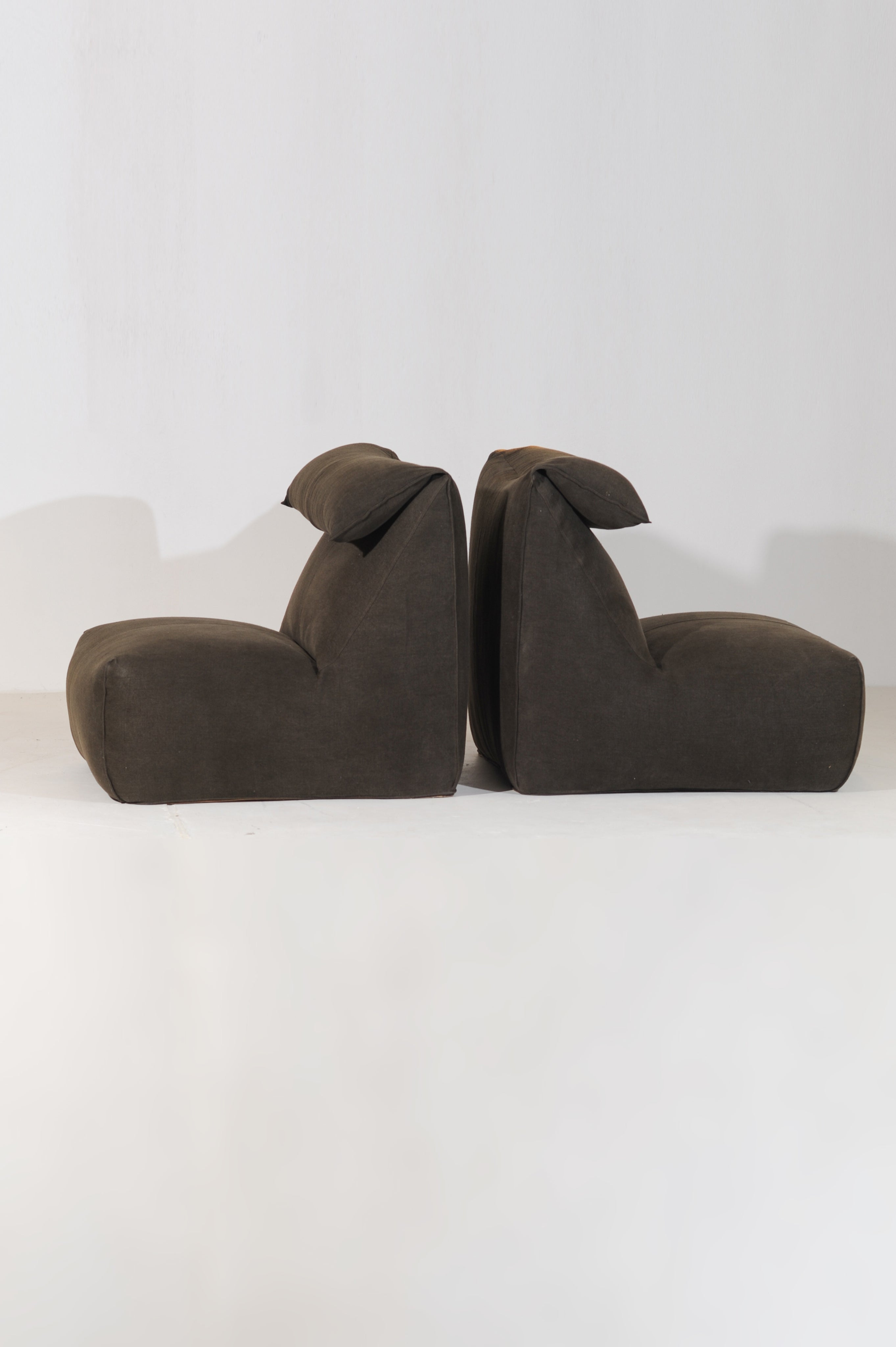 Rare Italian Le Bambole Lounge Chairs by Mario Bellini for B&B Italia, 1971