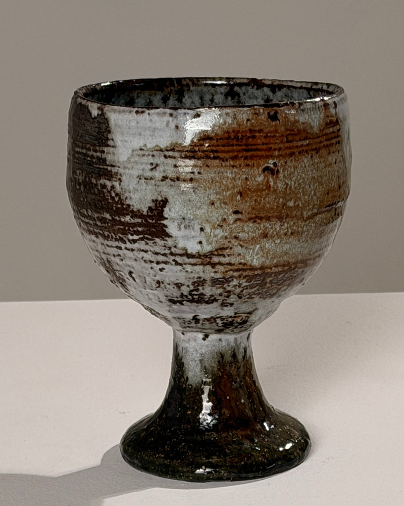 Stoneware Chalice by Cécile Dein, France, circa 1970 | The Oblist — handcrafted earthy tones