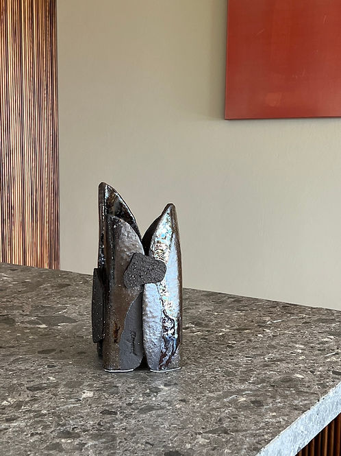 HENRI Black Hurricane Candle Holder — in context
