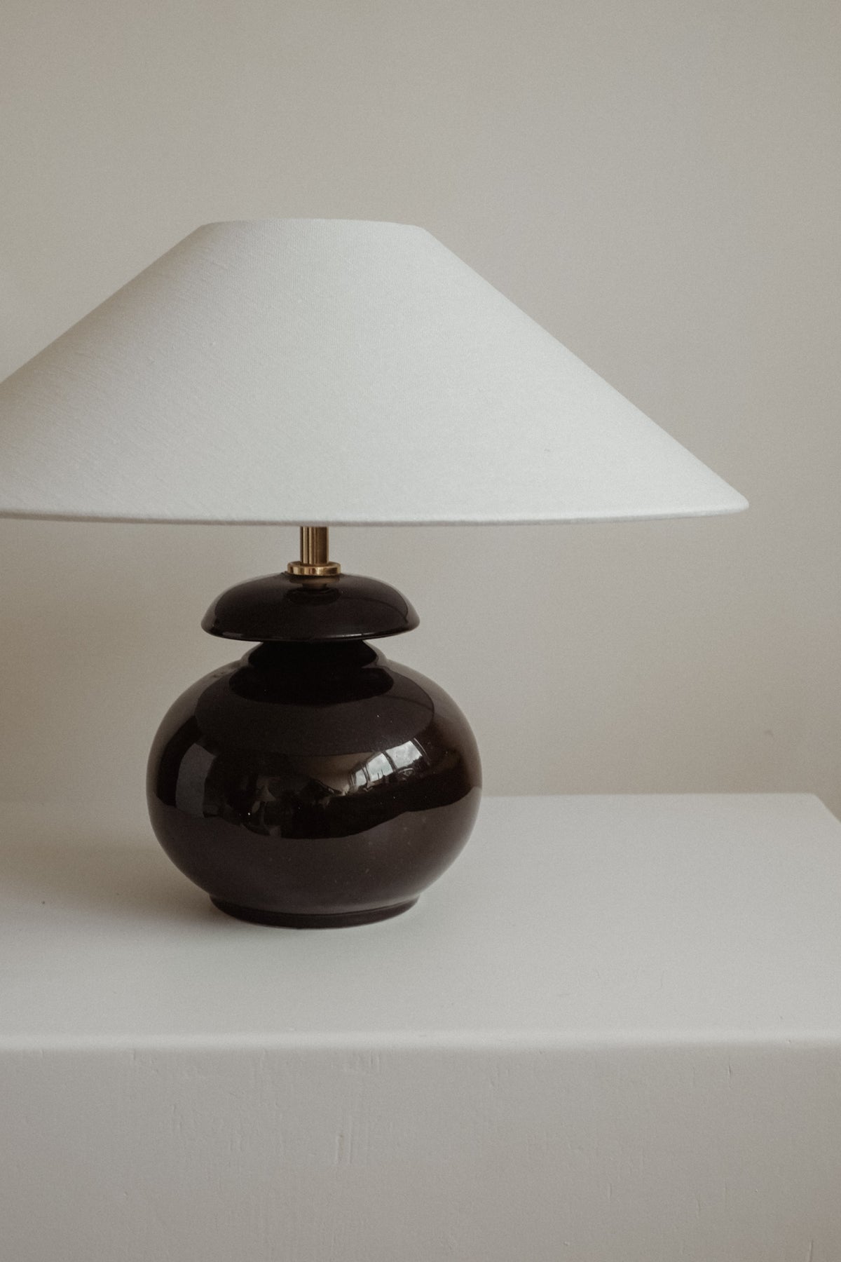 The Eclipse Ceramic Table Lamp — side angle