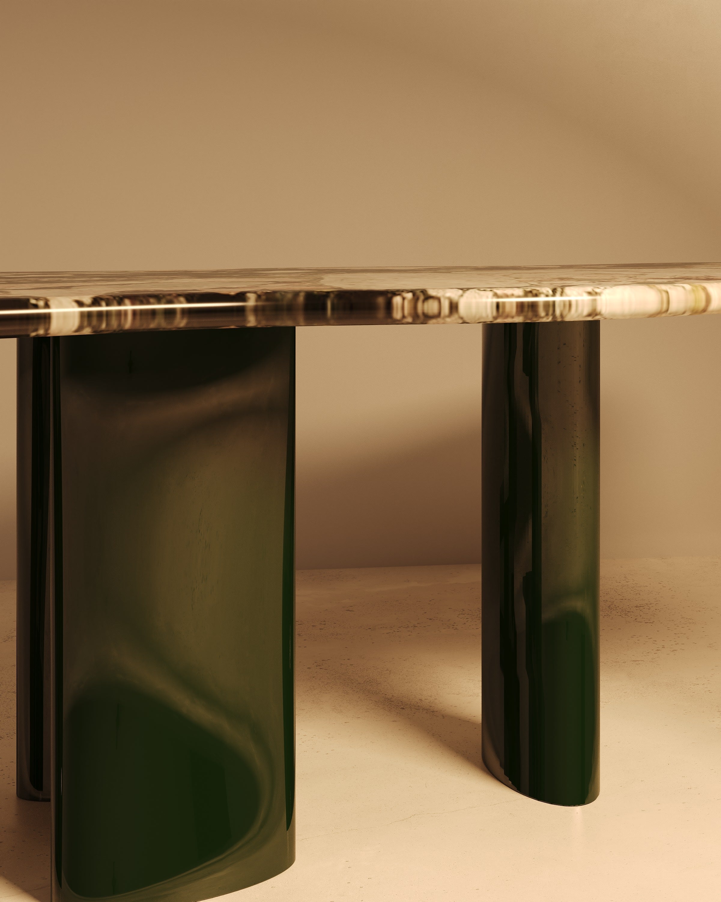 Table à manger MOJE en marbre et pierre