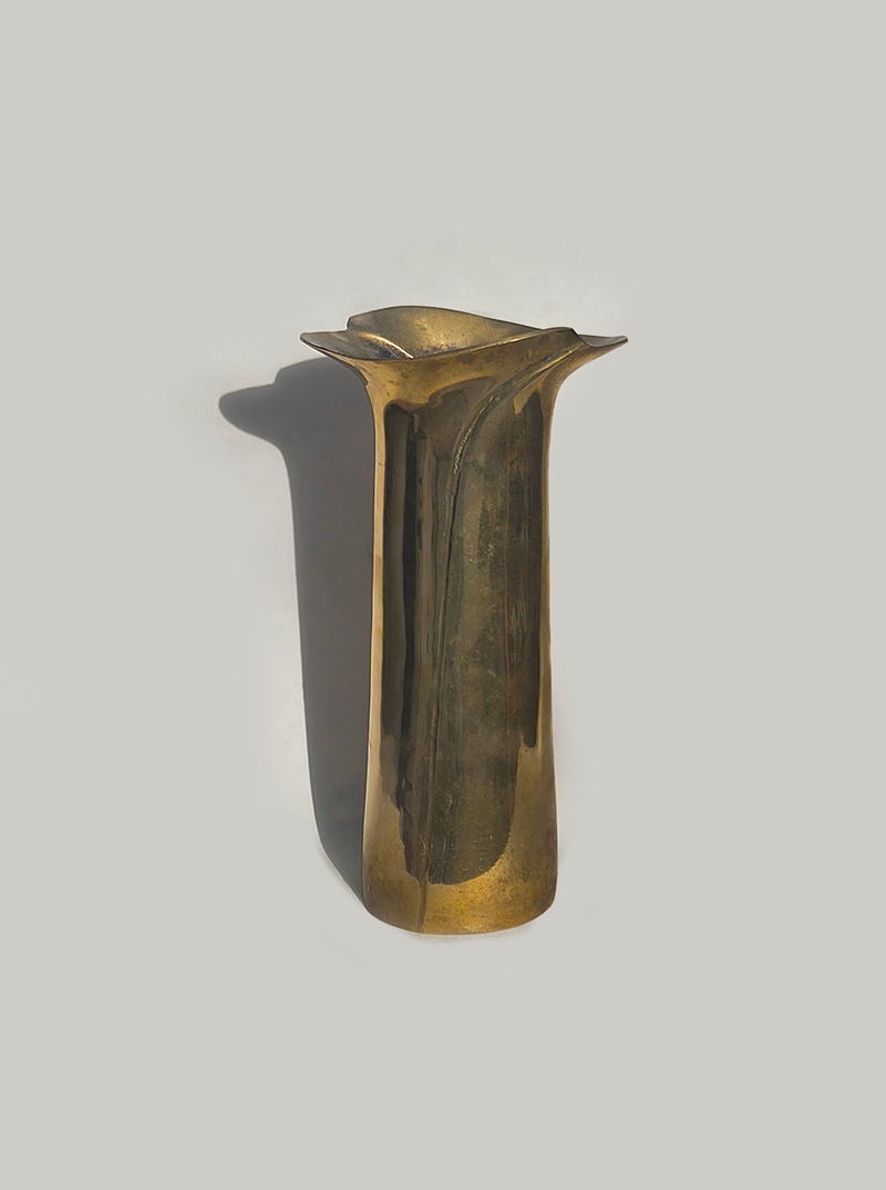 Art Nouveau Brass Vase by Les Objoies | The Oblist