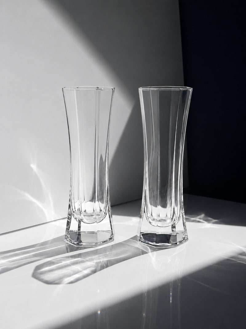 6 Italian crystal drinking glasses - 1980s by Dodo Vintage | The Oblist
