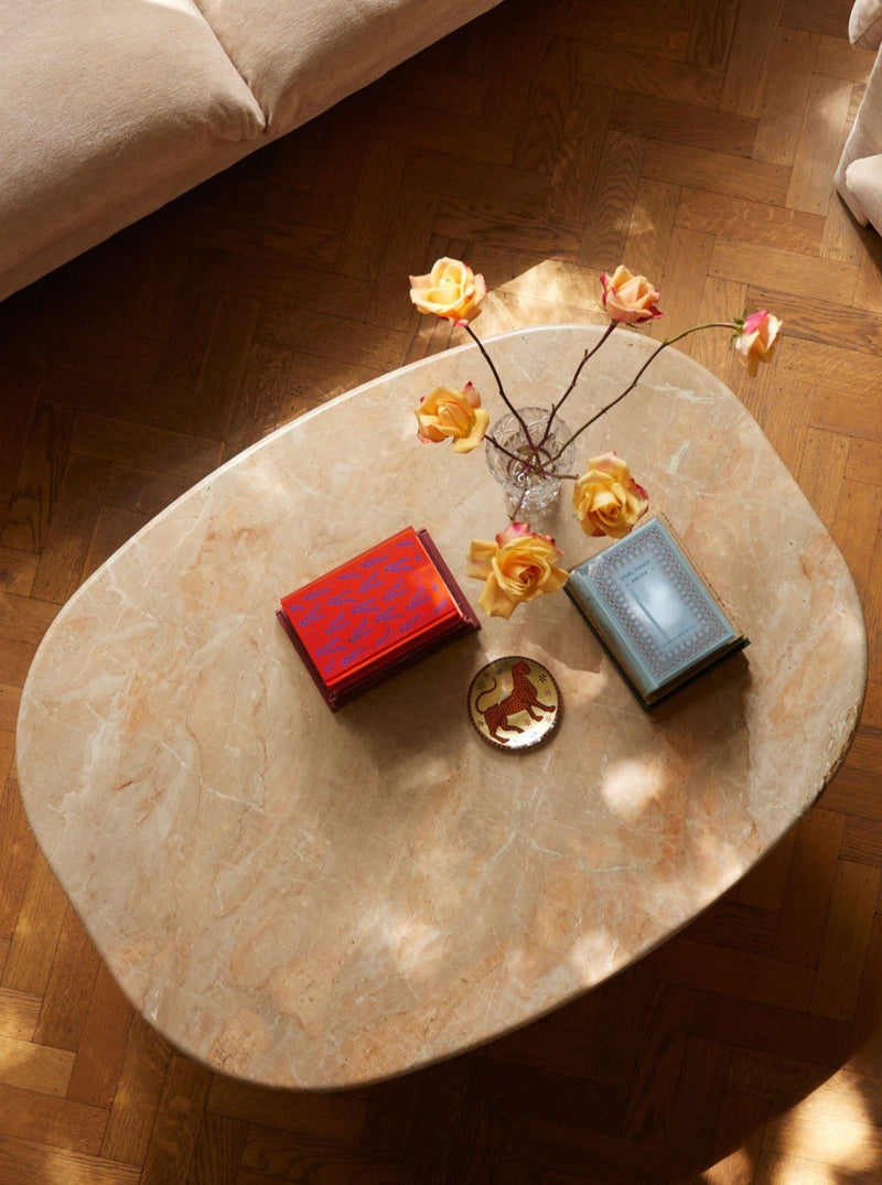 Circa Coffee Table in Breccia Oniciata Marble — detail view