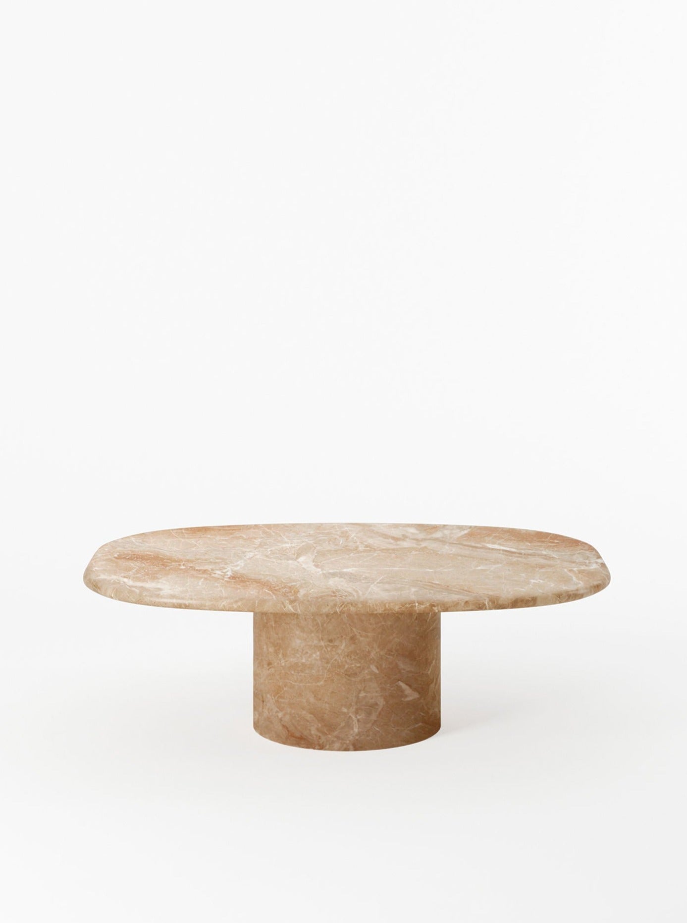 Circa Coffee Table in Breccia Oniciata Marble — lifestyle setting