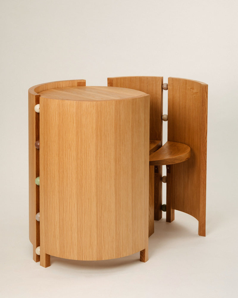 Desk and Chair Duo — White Oak & Ceramic by Studio Rebecca Bacon | The Oblist