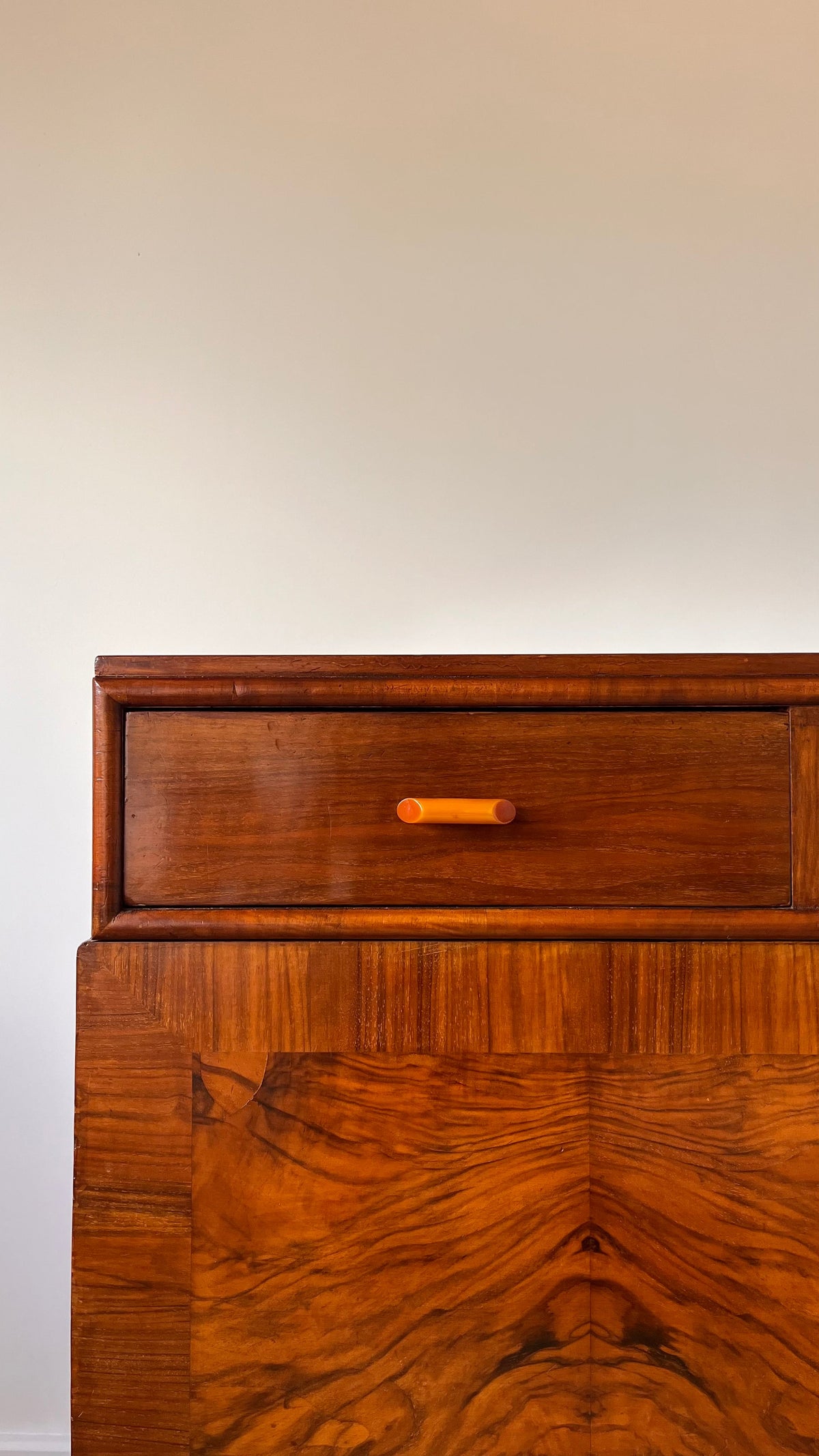 1930s Art Deco Burr Walnut Sideboard — in context