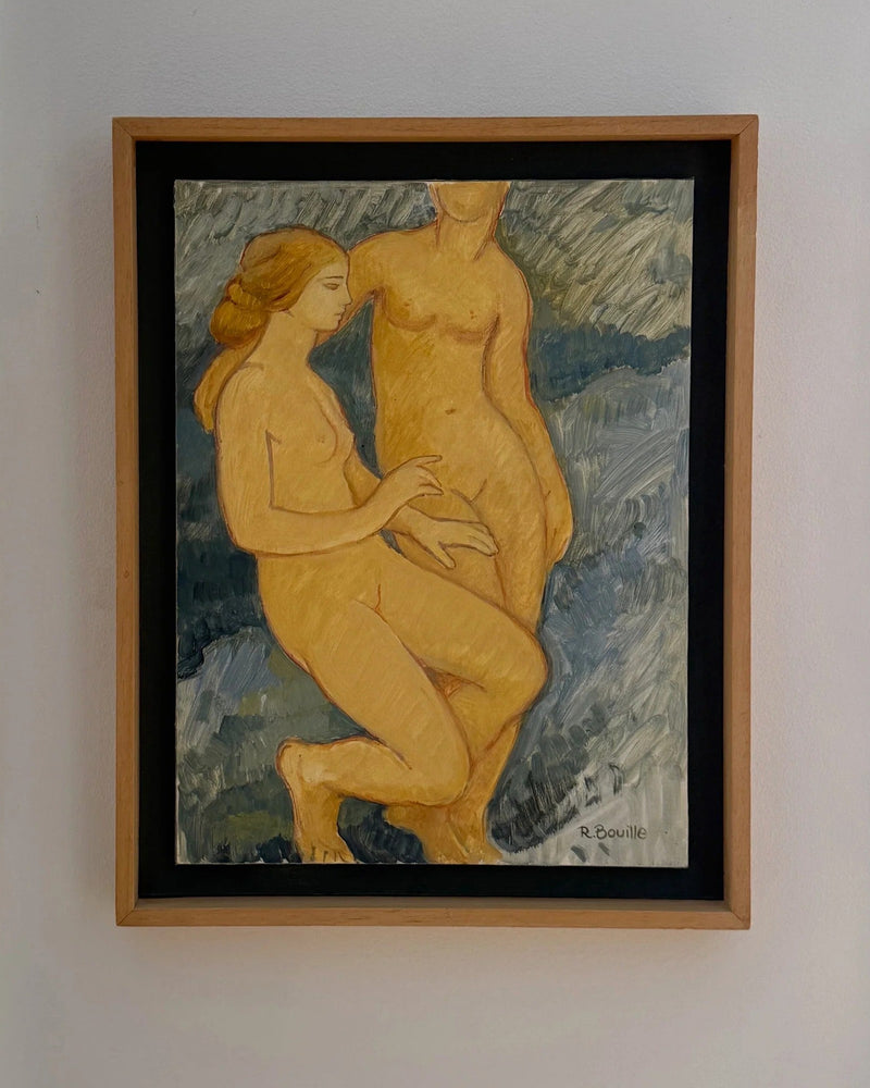 Female Figures, Robert Bouille by Galerie Storm | The Oblist — oil painting, warm tones