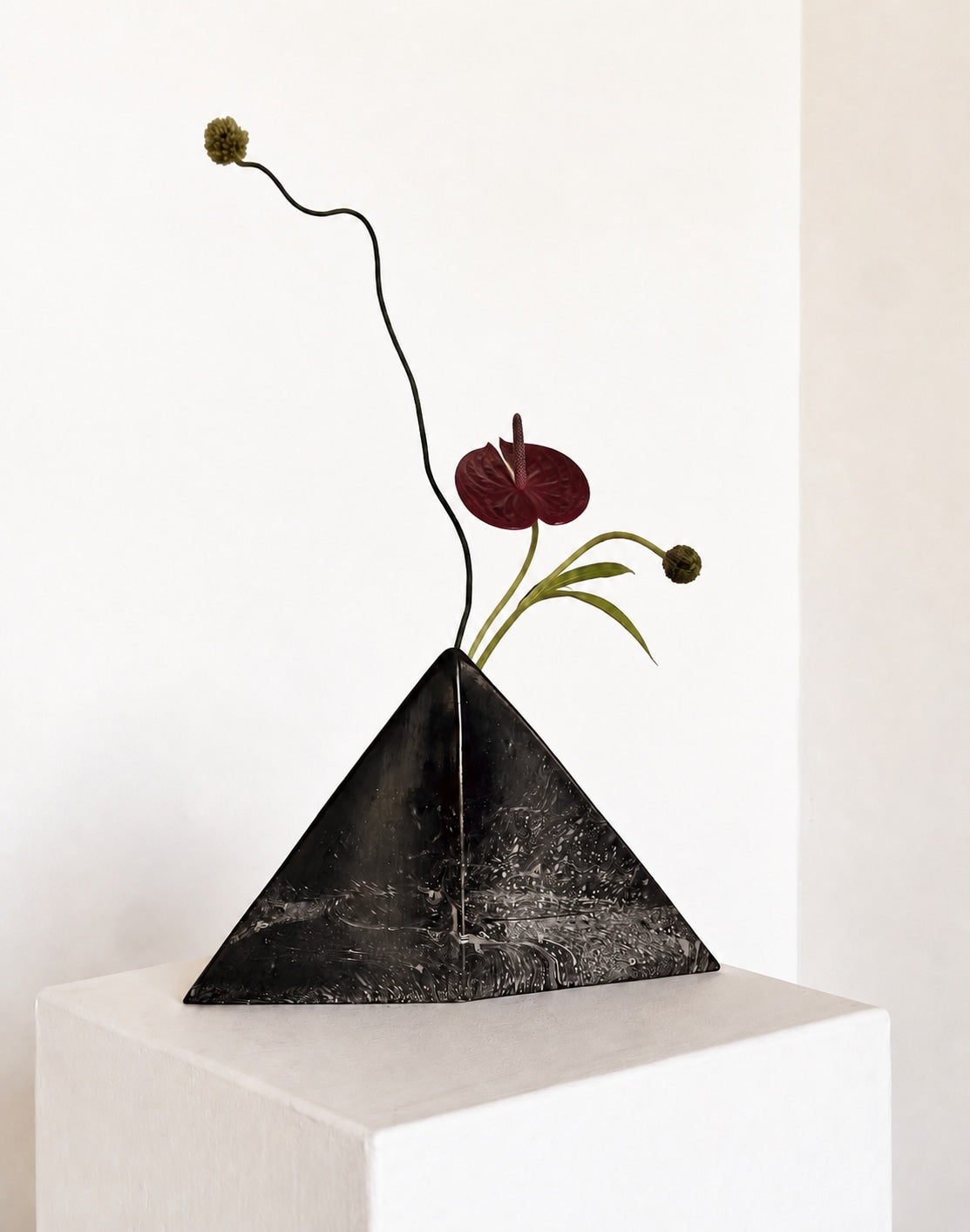 Monochrome Pyramid Vase by Porter Studio | The Oblist
