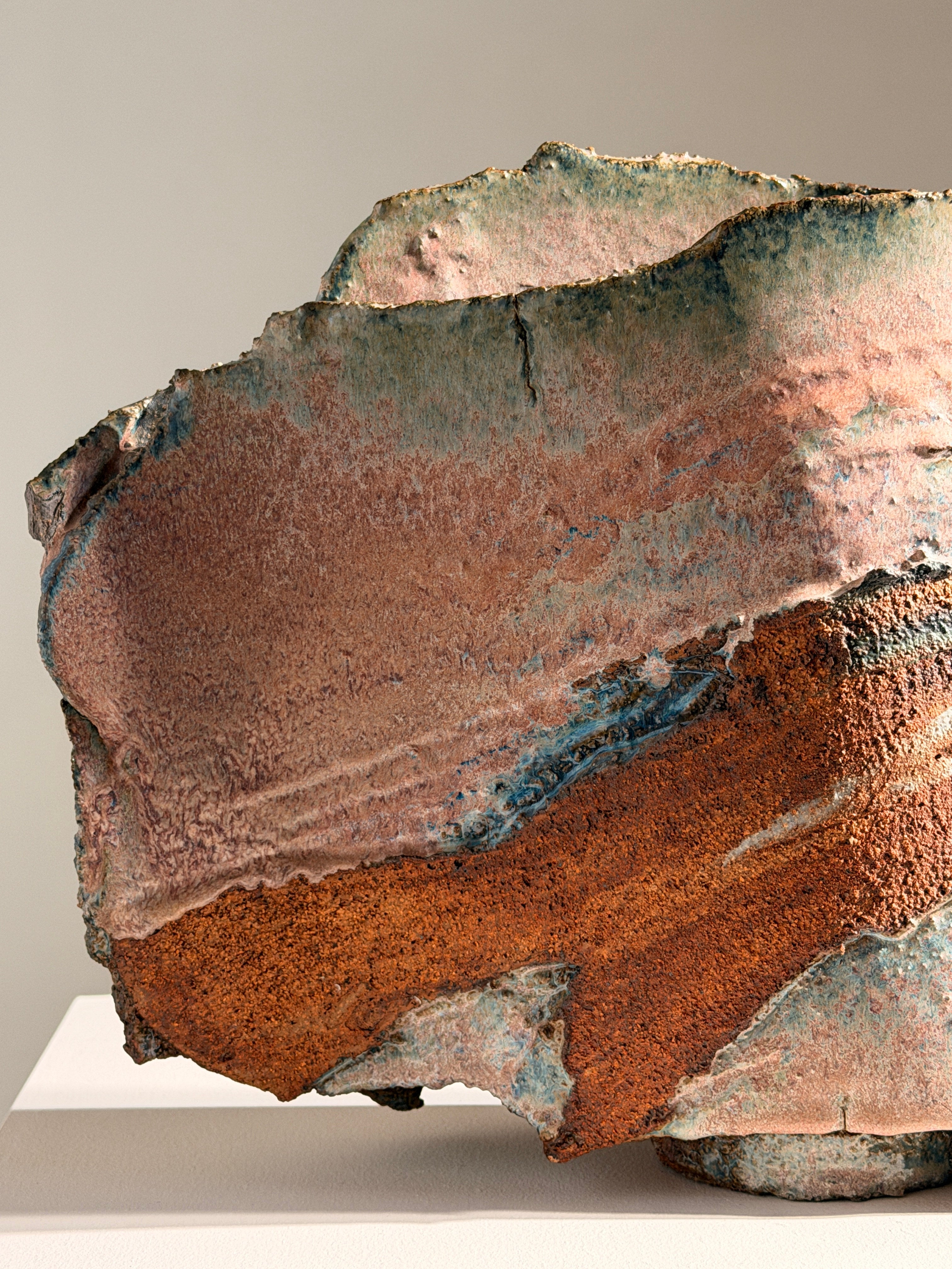 Monumental "Cloud" stoneware vase, France, 1970 — close-up