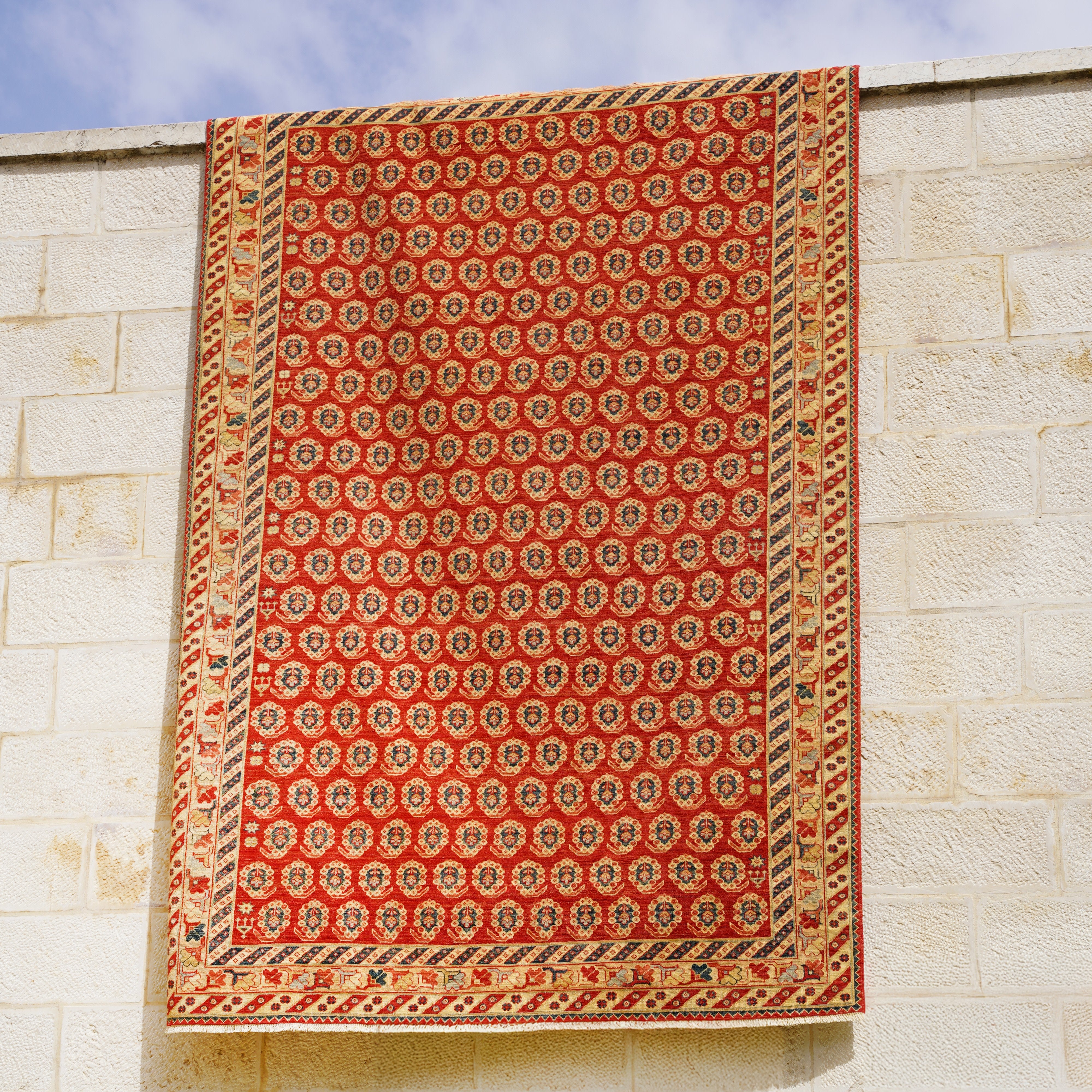 Boteh Hand-knotted rug — detail view
