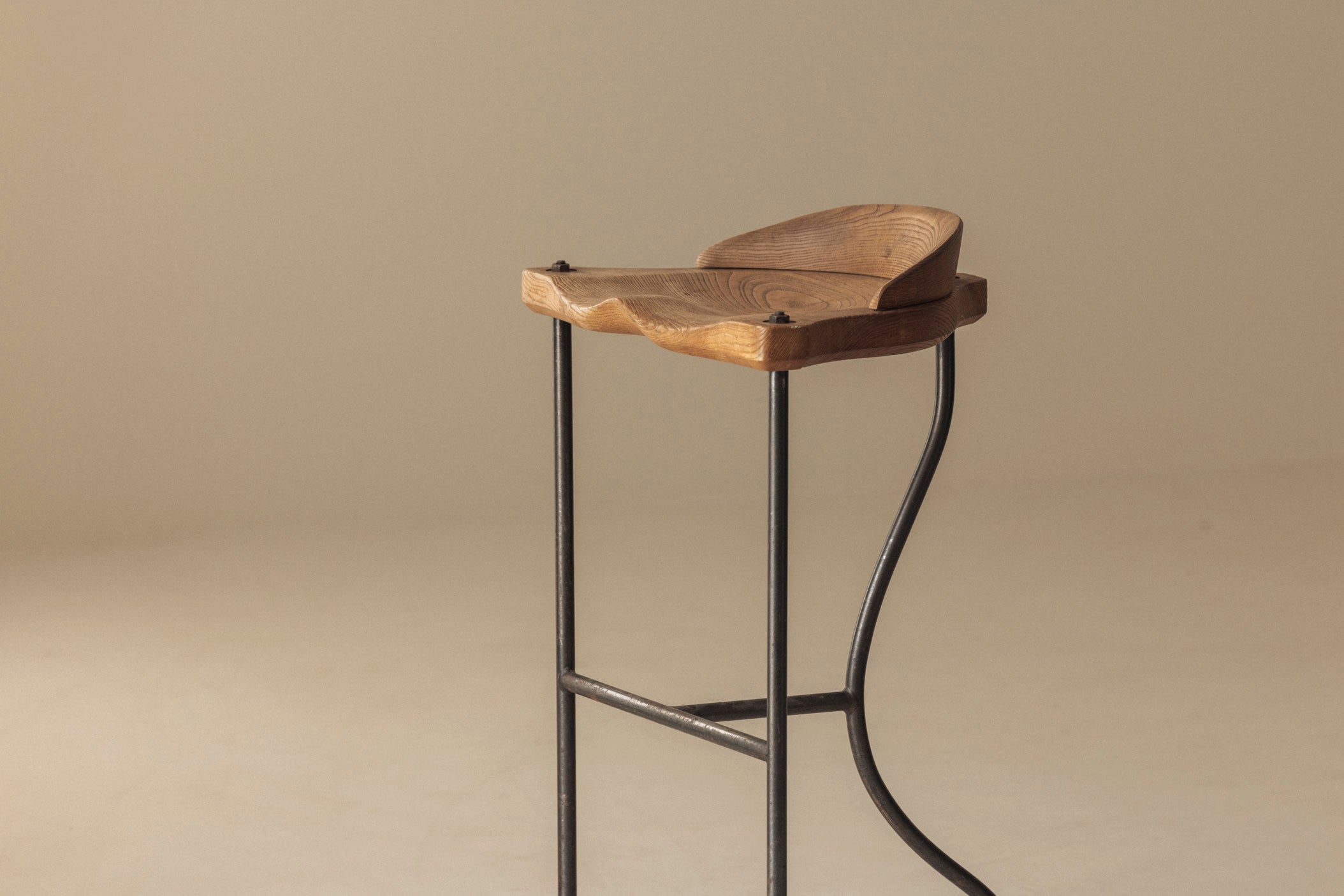 Rare 'Noah' Stool by Nigel Coates for SCP, 1988 — side angle