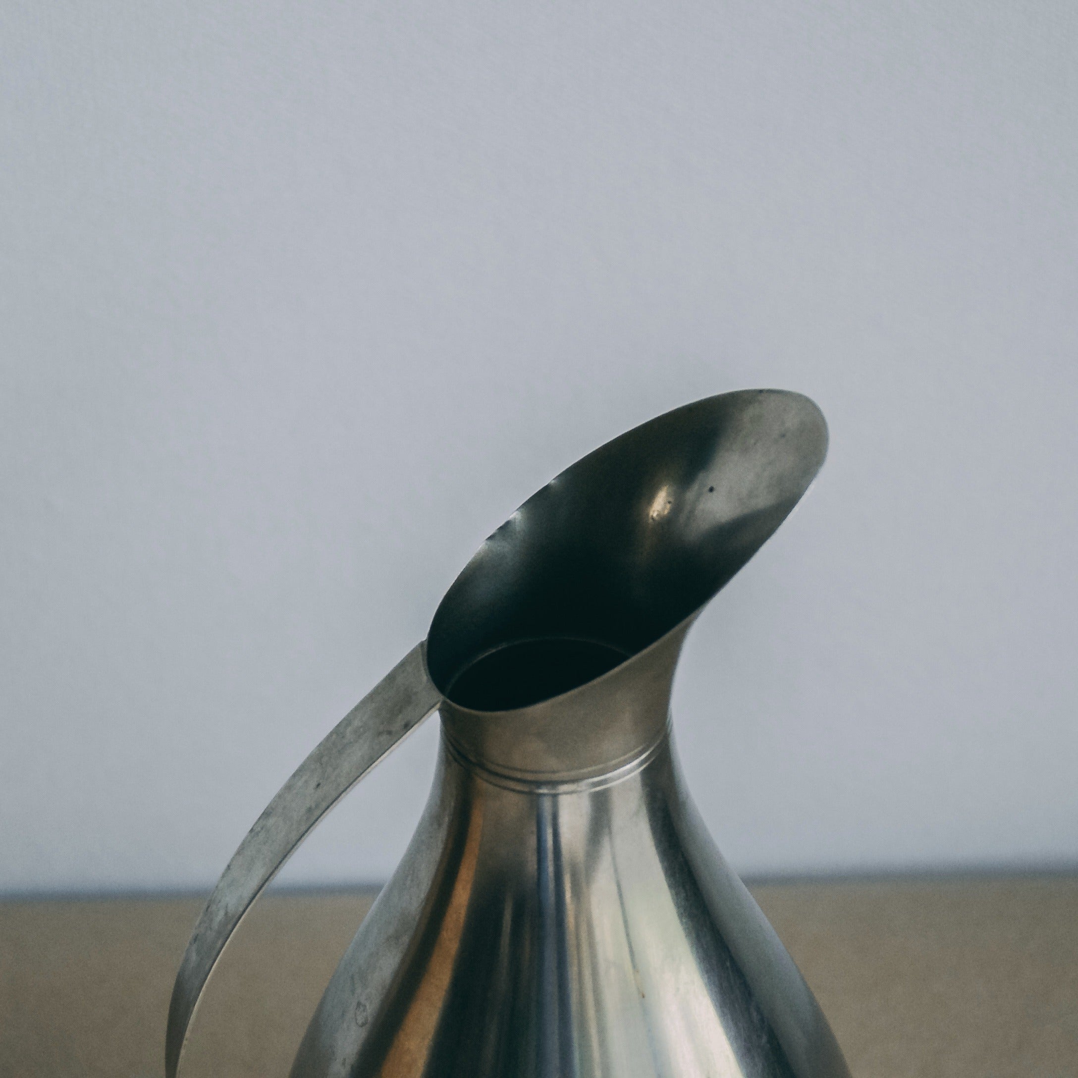 Jeka Tiel Pewter Pitcher — side angle