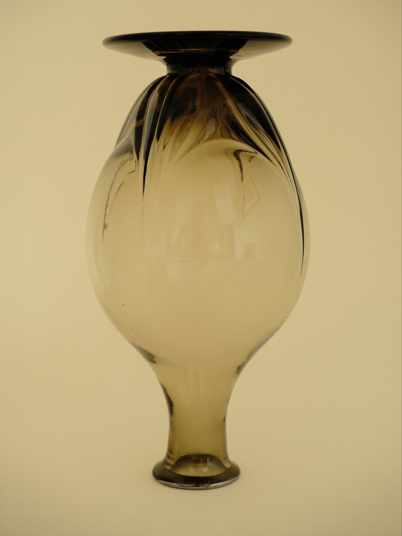 Art Deco Smoked Glass Decanter — alternate view
