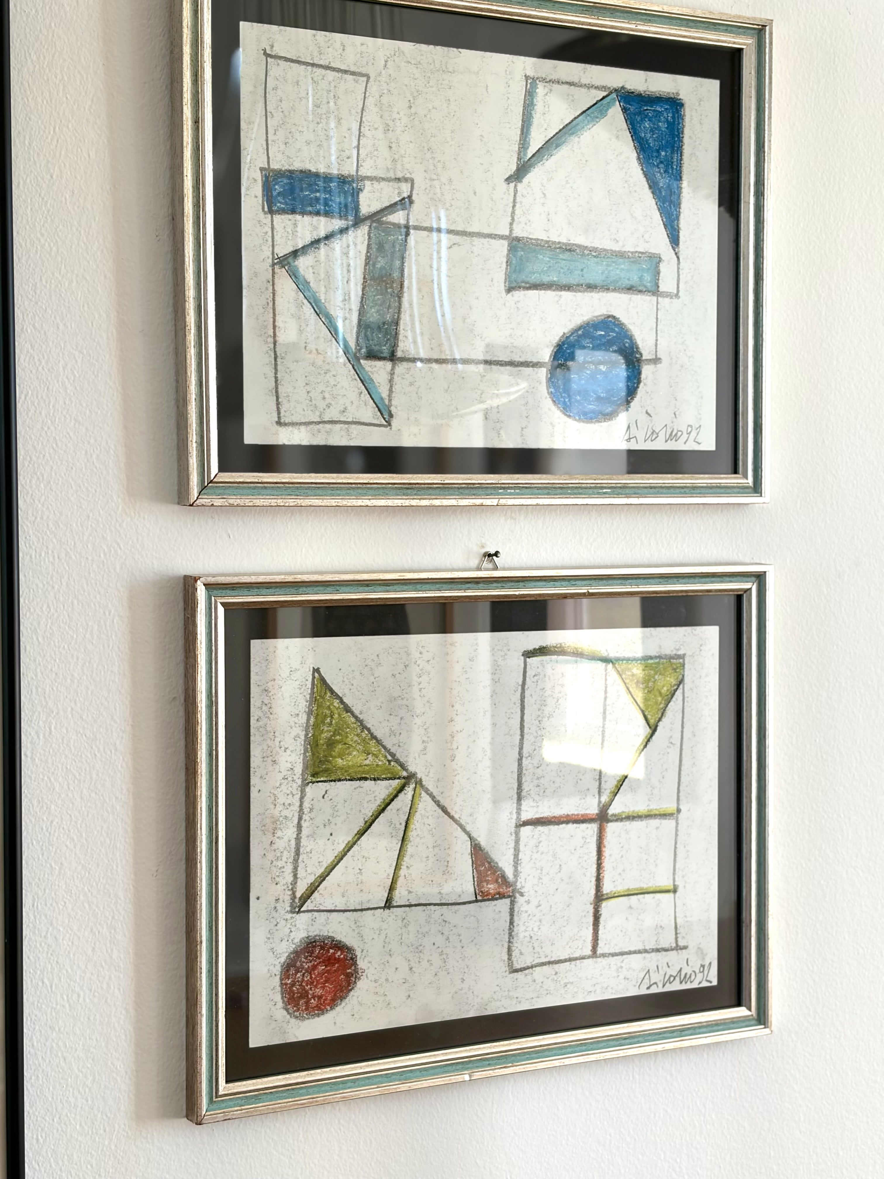 Pair of Spatial Compositions, Mario Di Iorio (1958–1999), Italy, 1992 — close-up