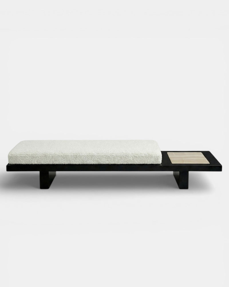 Sybille Black And Ivory Onyx Bench by Marbera | The Oblist