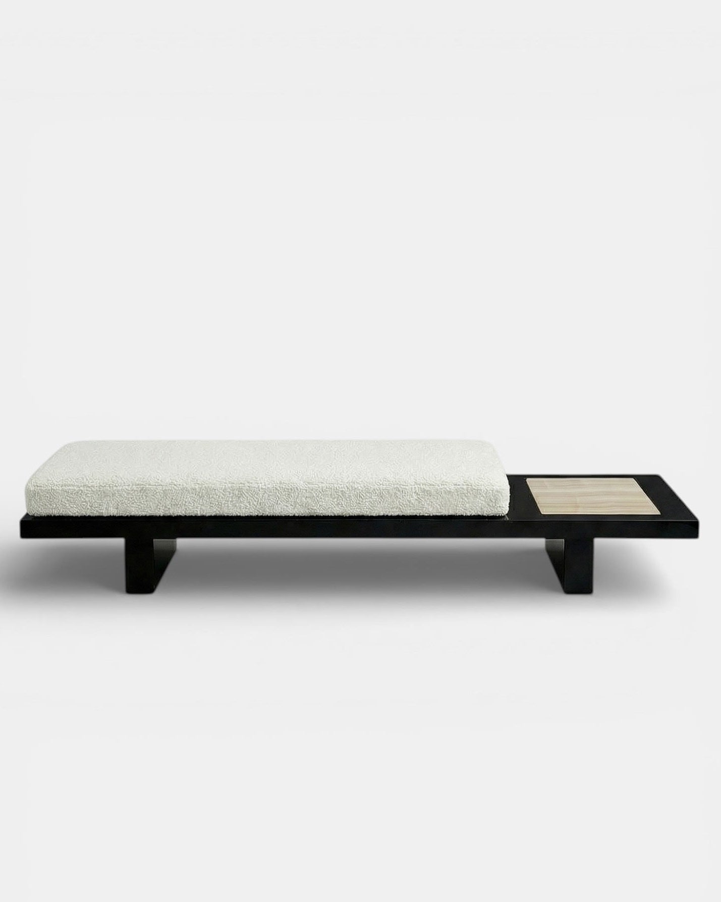 Sybille Black And Ivory Onyx Bench by Marbera | The Oblist