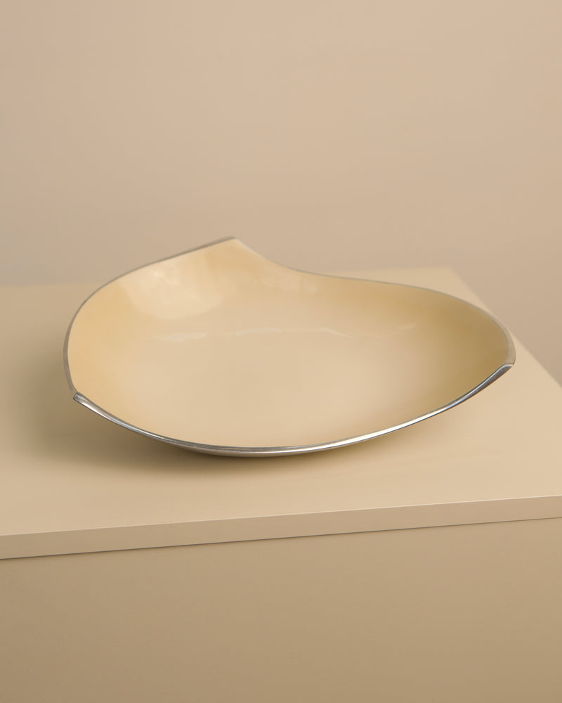 Large aluminum Galassia vide-poche bowl by Brandani on shelf