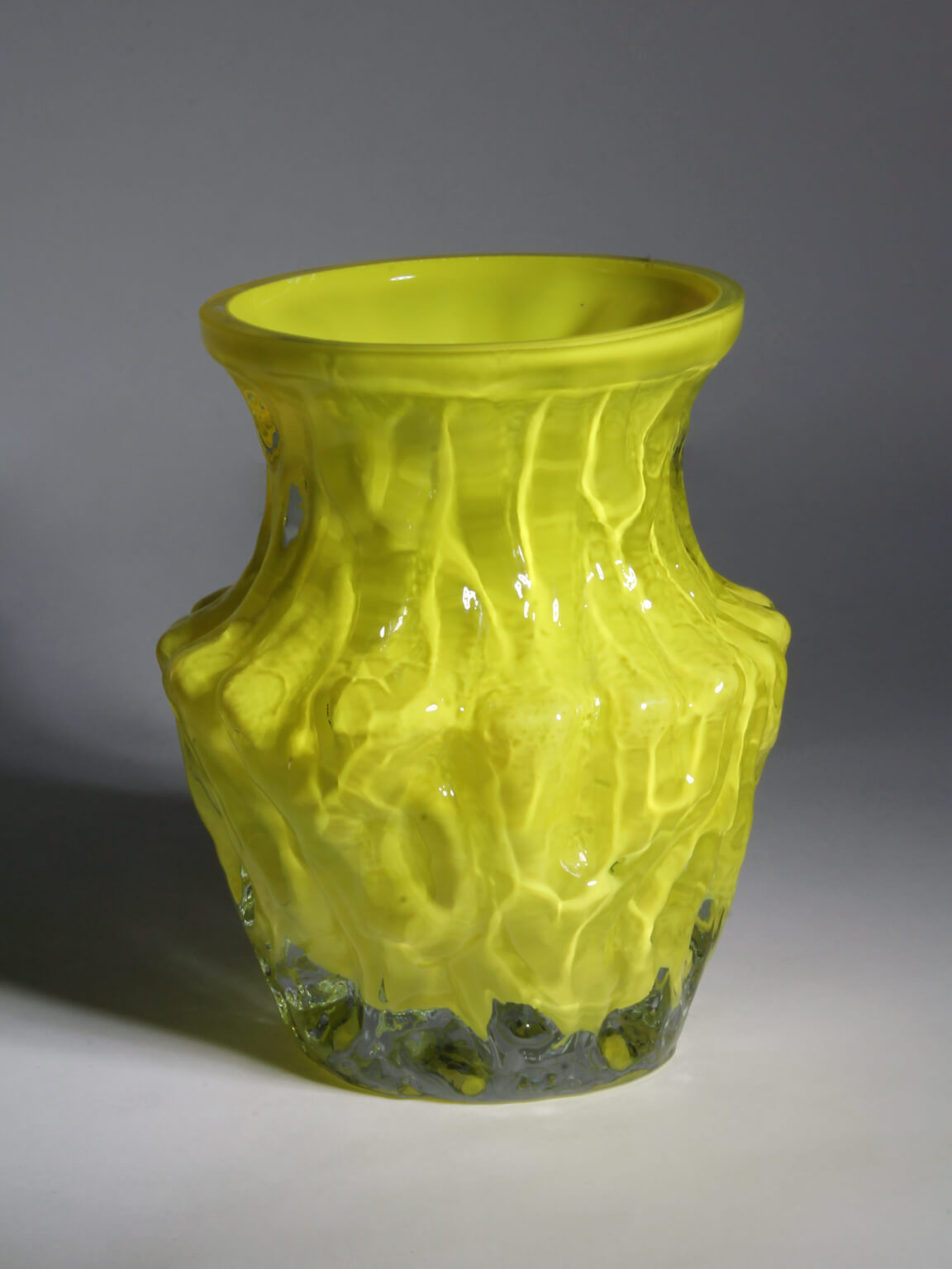 Kurt Wokan Neon Bark Textured Glass Vase — lifestyle setting