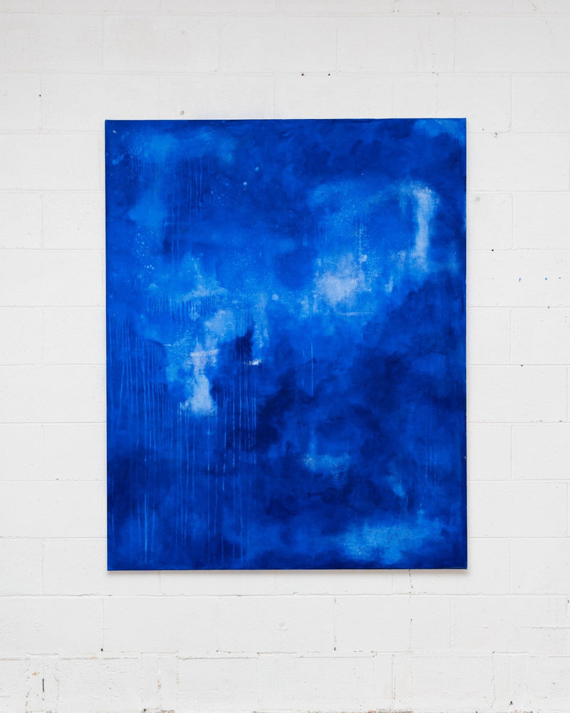 “The Night Stars Fell,” Original Artwork by Natasha France | The Oblist — blue abstract painting