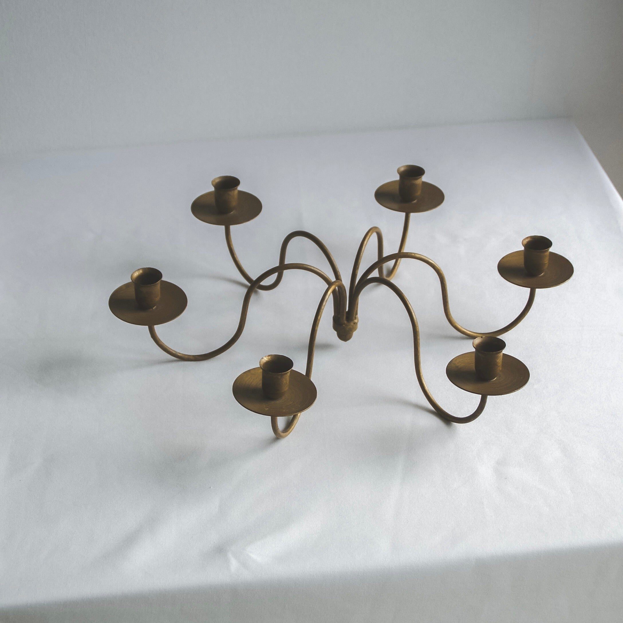Tabletop Low Candelabra — lifestyle setting