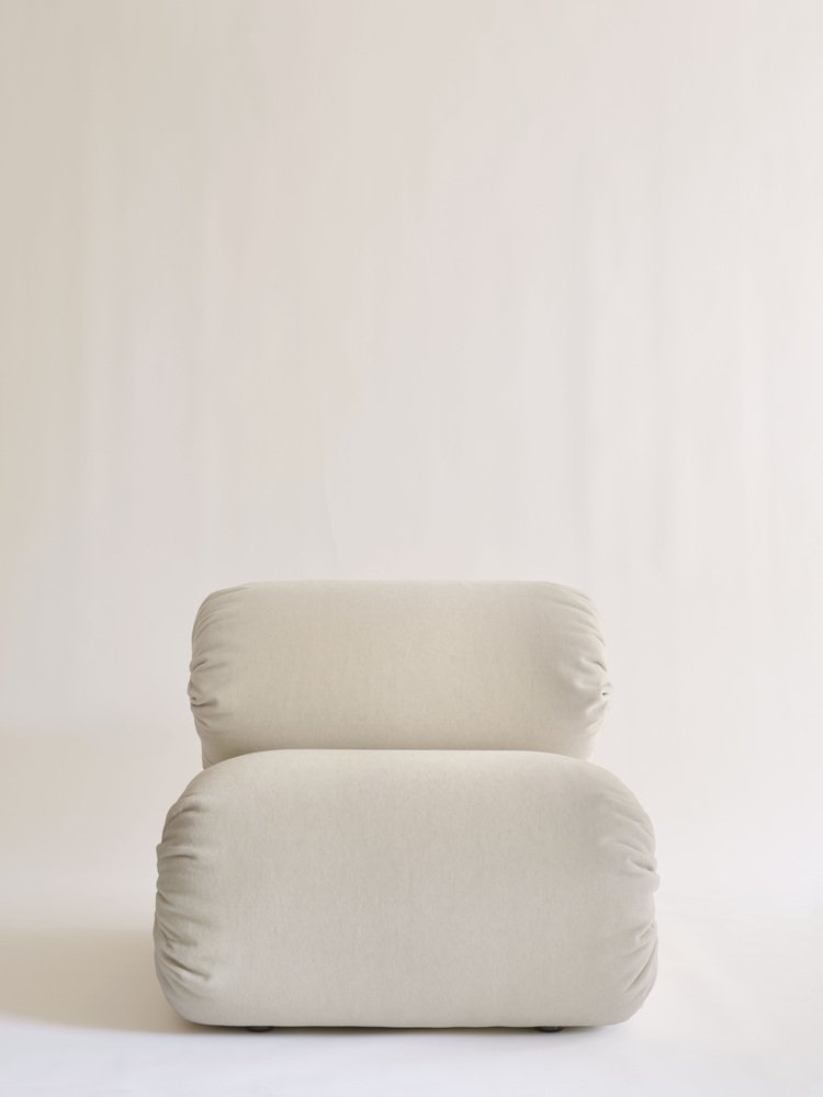 Riccio Armchair in Alpaca Velvet — alternate view