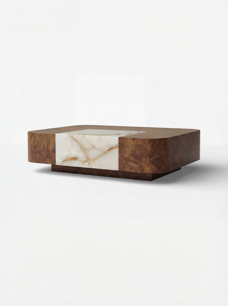 Baci Solo Burl Wood And Shell Onyx — detail view