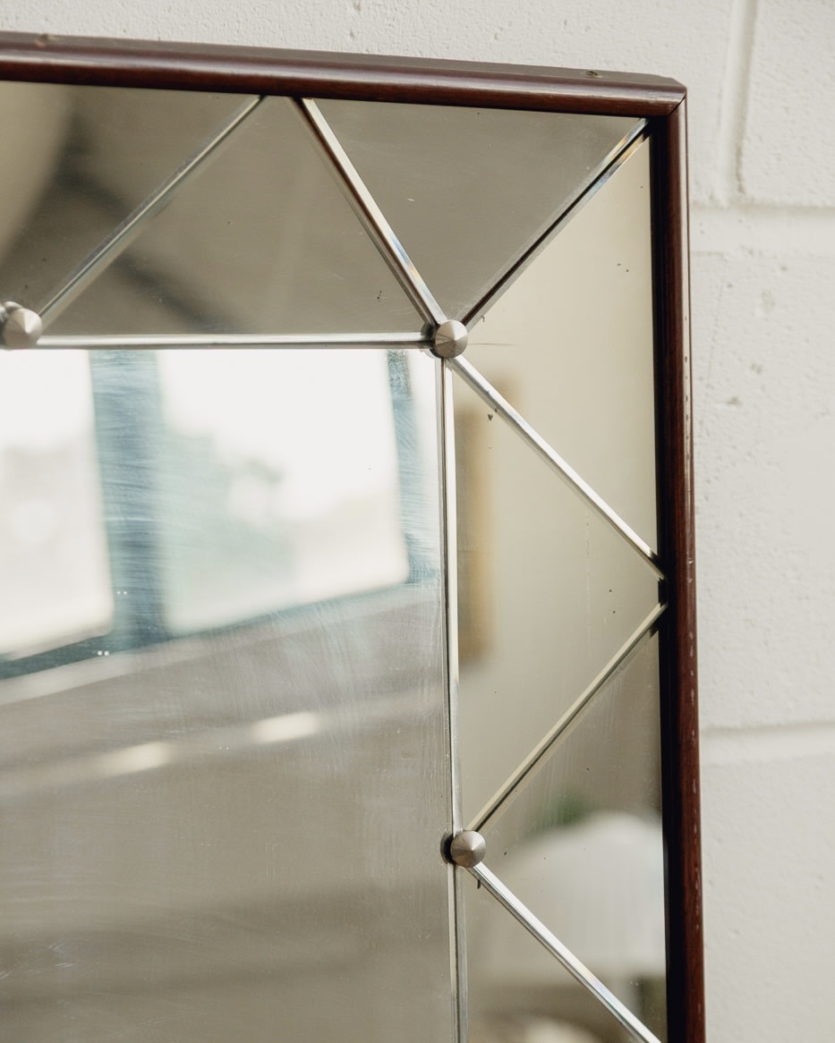 Miroir Suédois Longueur Complète de Style Milieu du Siècle