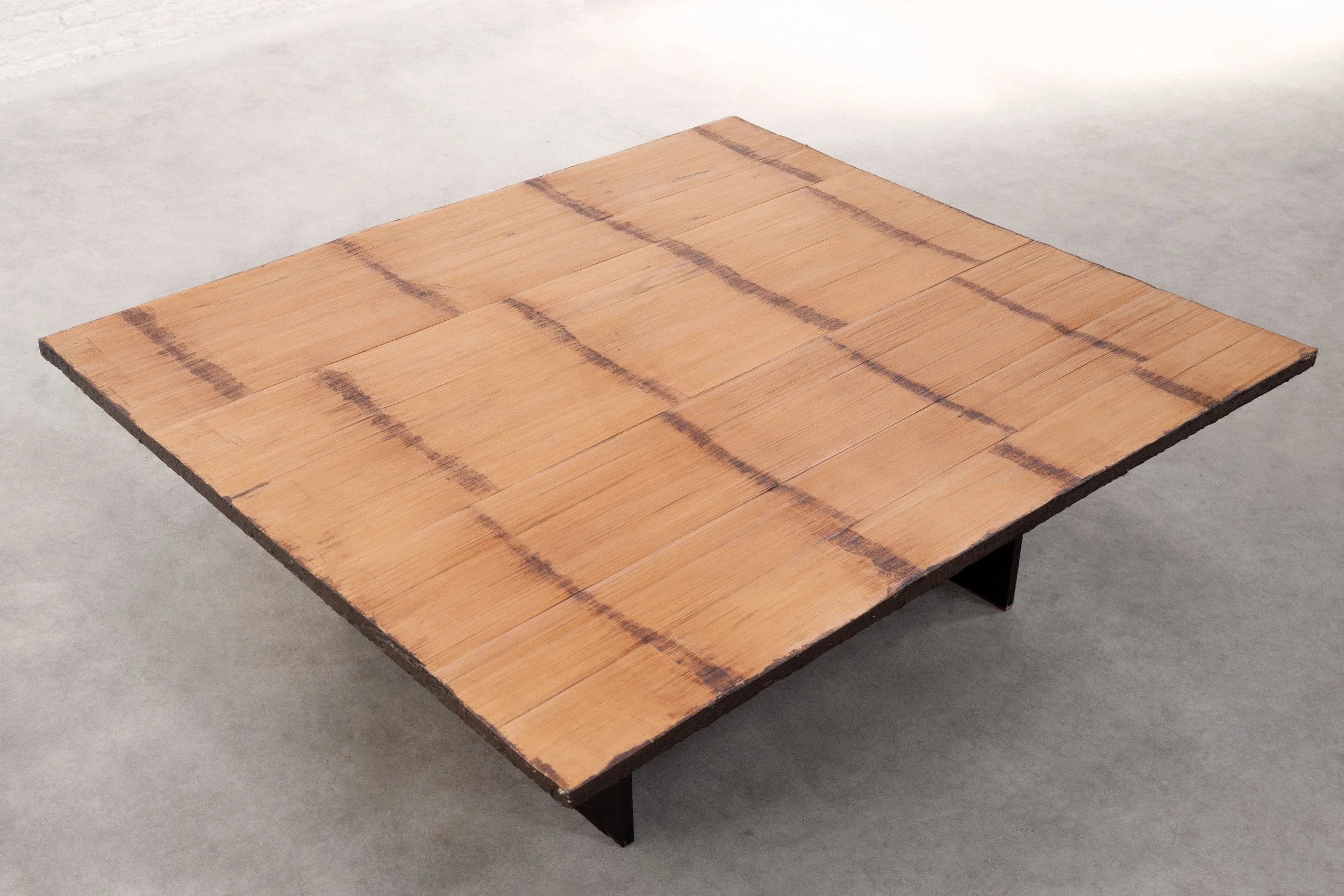 Bamboo Coffee Table Attributed to Axel Vervoordt, Belgium, 1980s — side angle