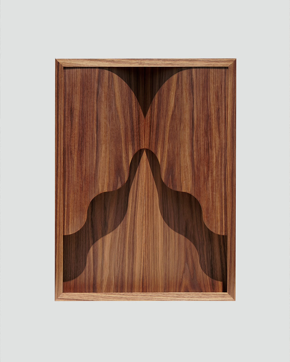 Walnut Wall Panel — close-up of carved walnut surface
