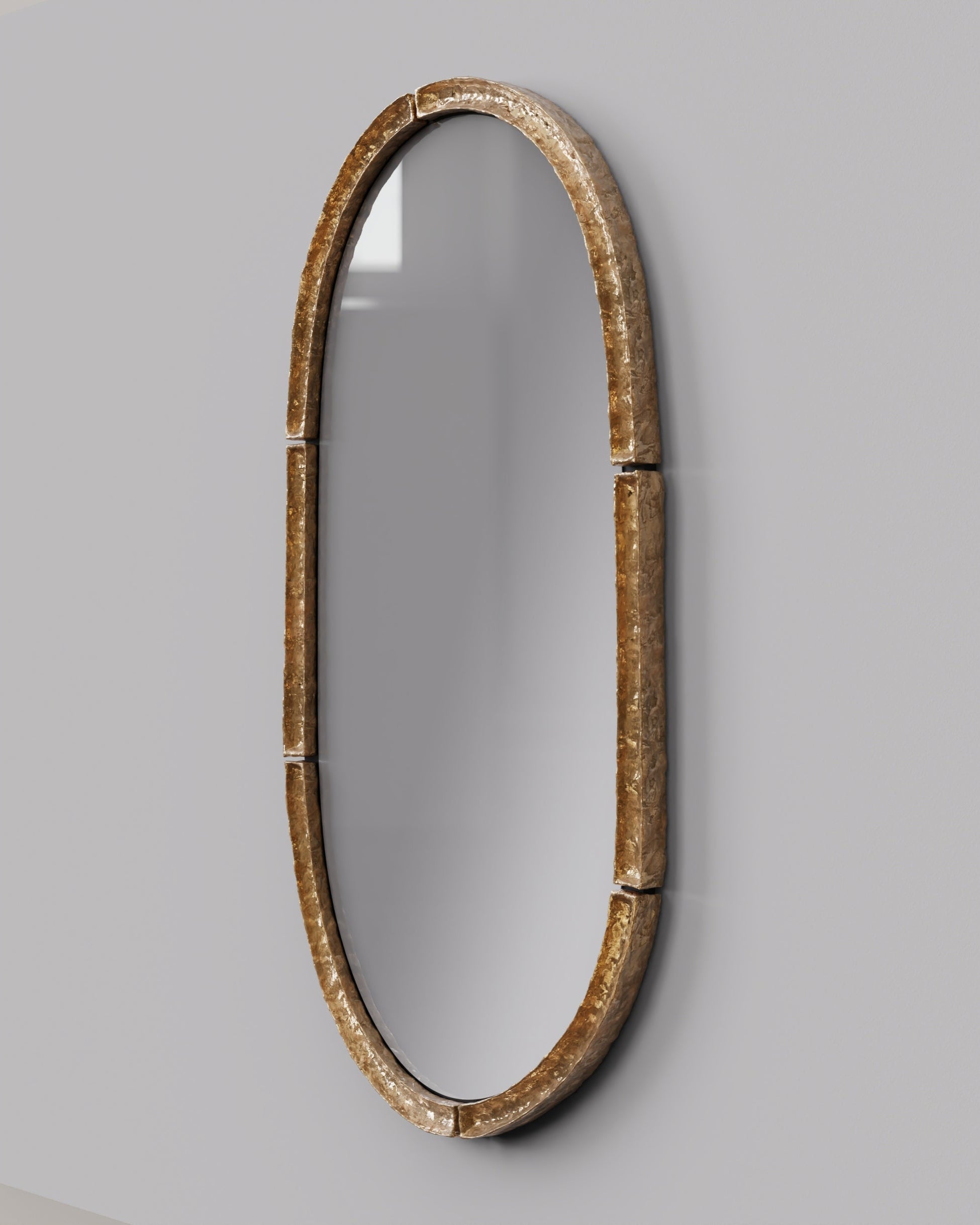 VILLA V2 Large Wall Mirror with Cast Bronze Frame
