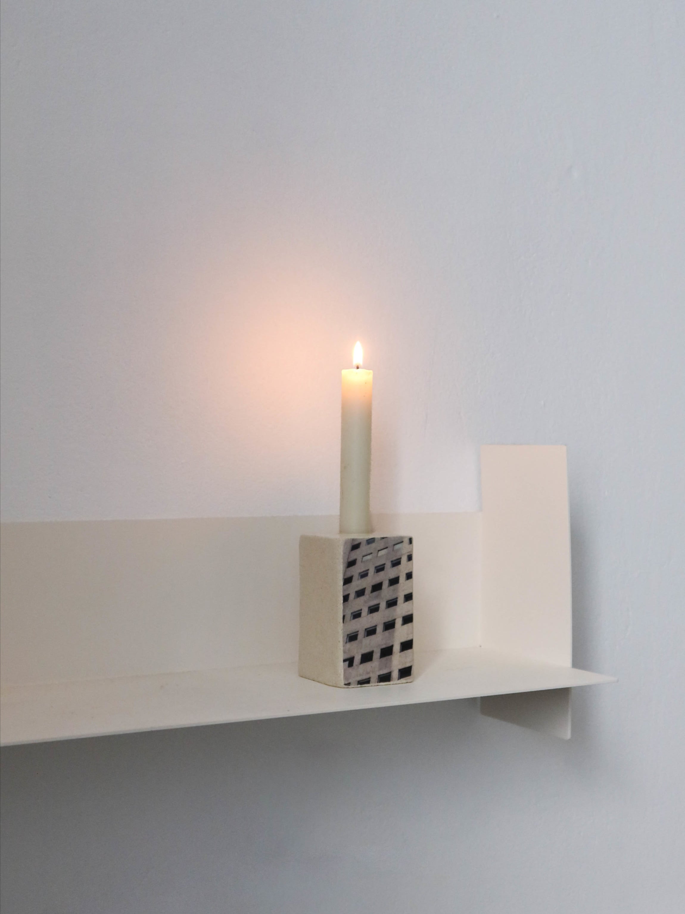 Photographic candle holders - building — side angle