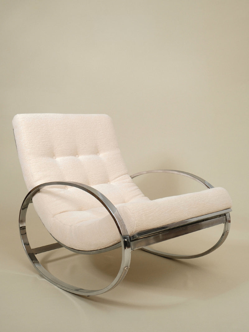 Renato Zevi "Ellipse" Vintage Rocking Chair by Truffe Studio | The Oblist