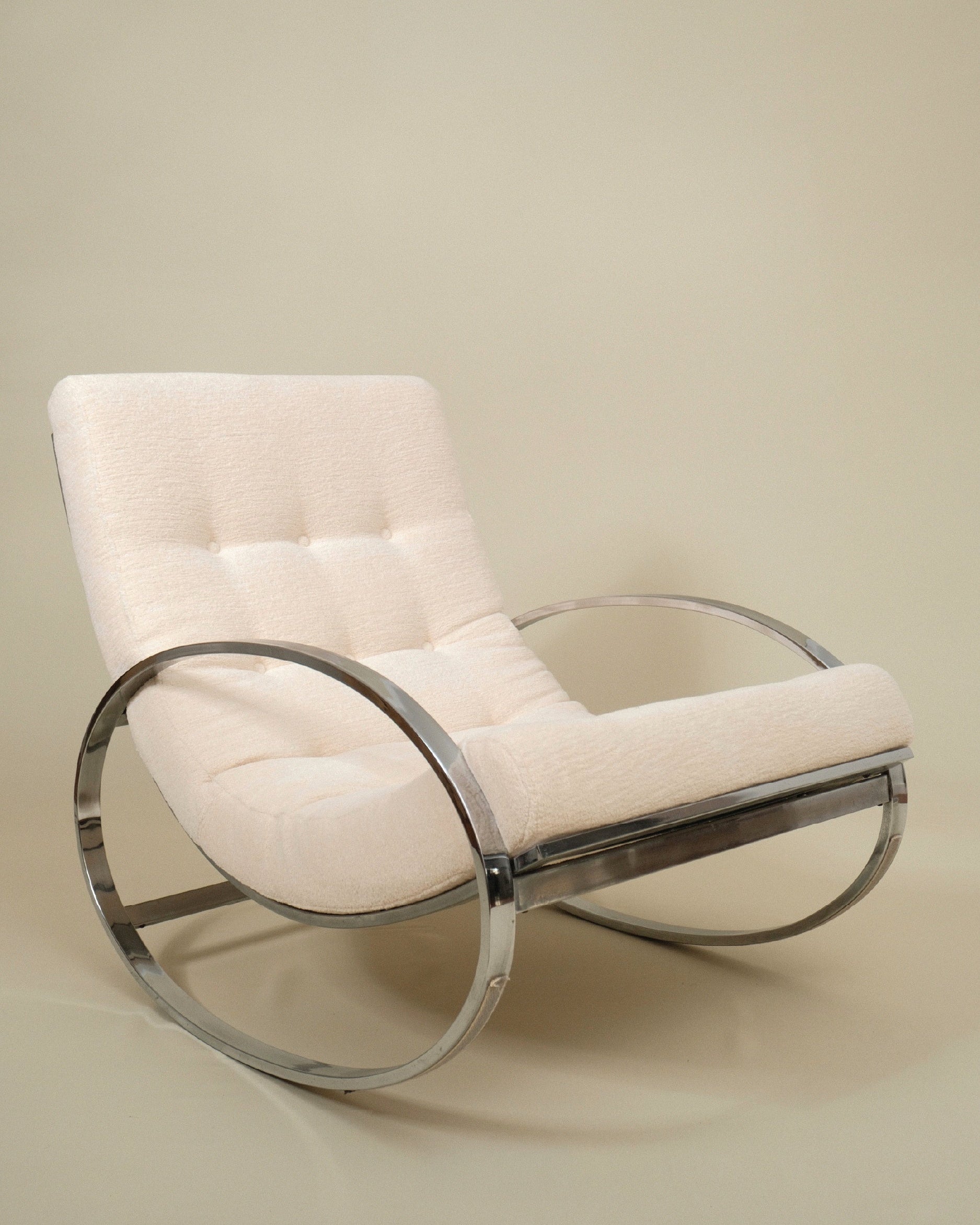 Renato Zevi "Ellipse" Vintage Rocking Chair — detail view