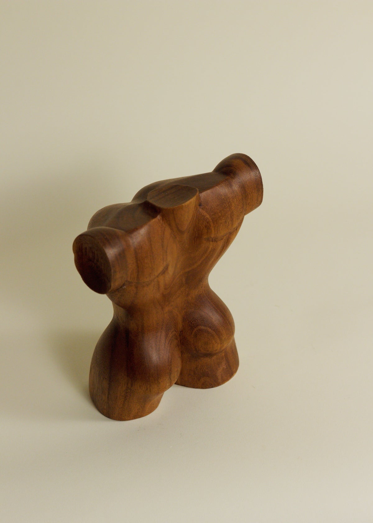 Wood Male Torso Sculpture — alternate view