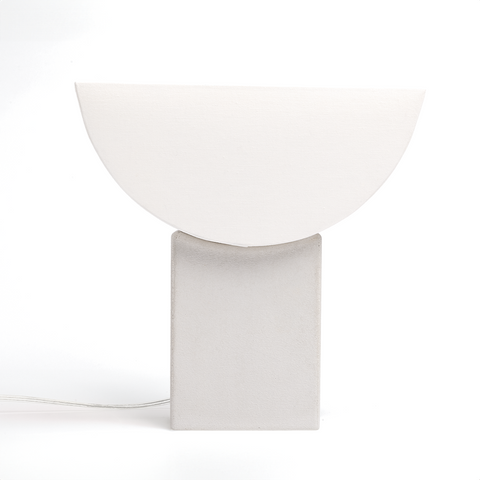 Reminder (001) – Table Lamp – Tall — front view with white shade and base