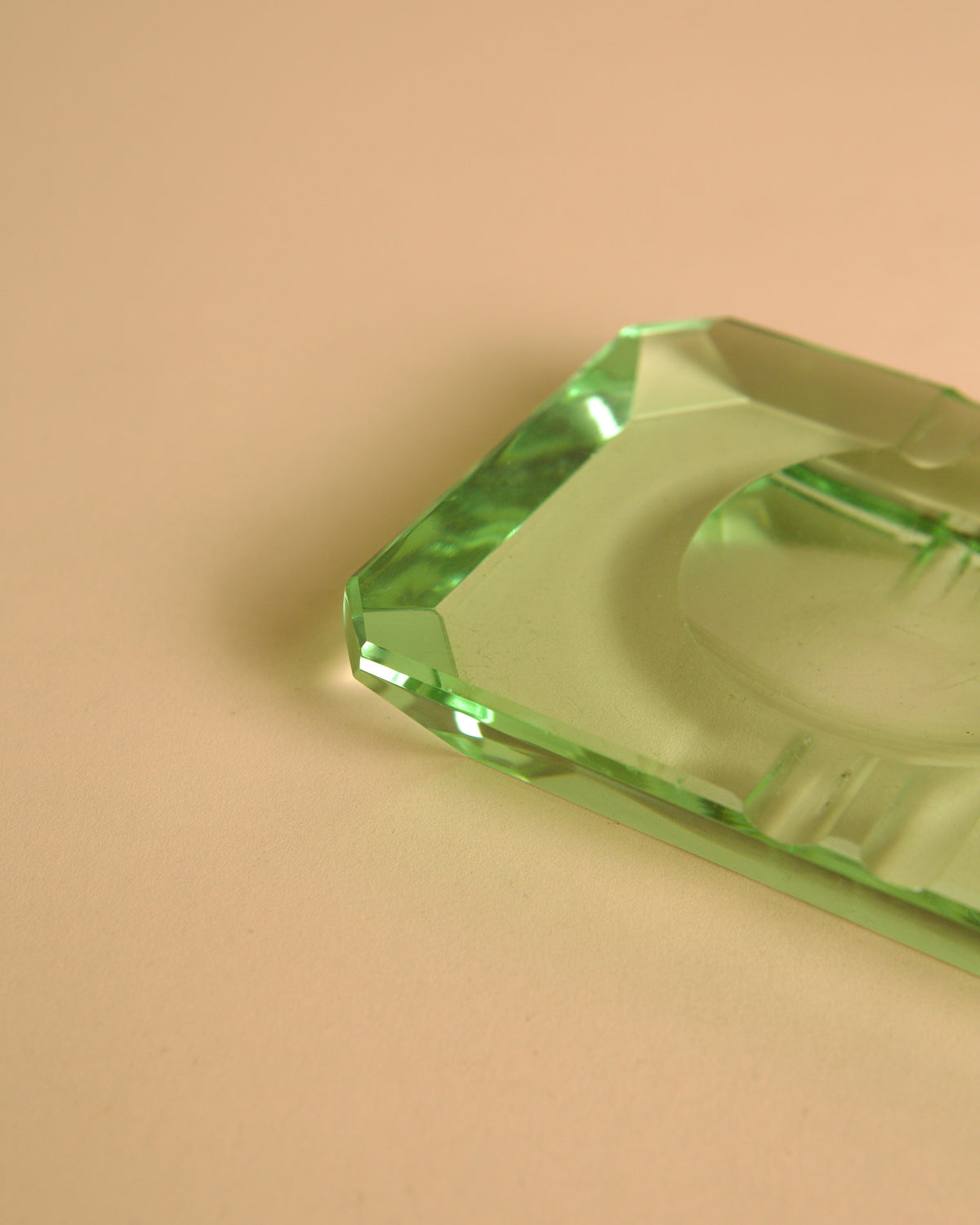 Small Fontana Arte glass ashtray, 1950s — alternate view