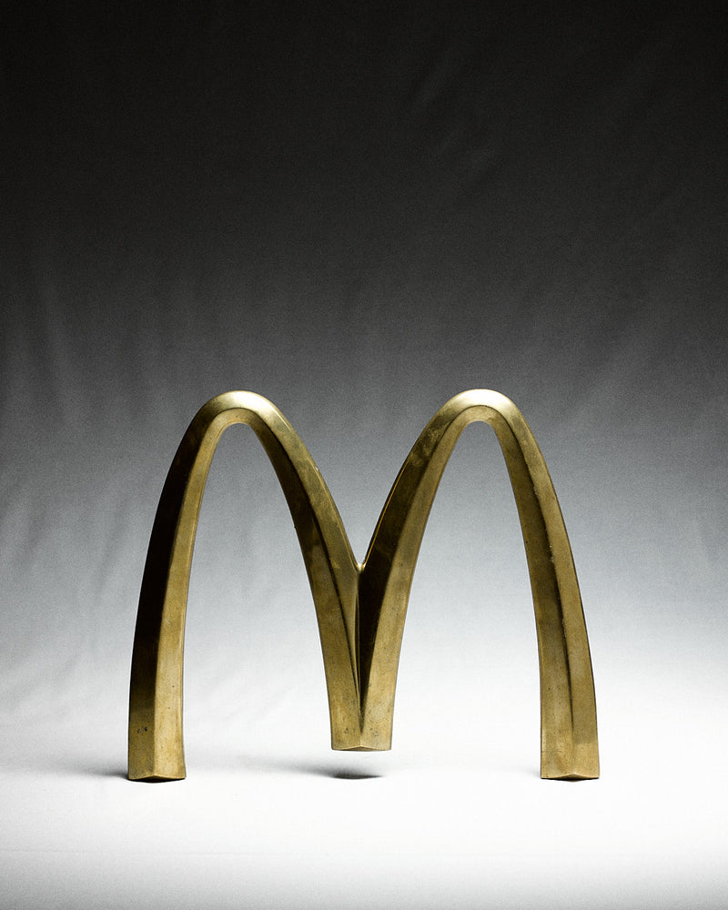 Vintage Italian McDonalds Sign in Brass by monica monaco | The Oblist — brass material, vintage design