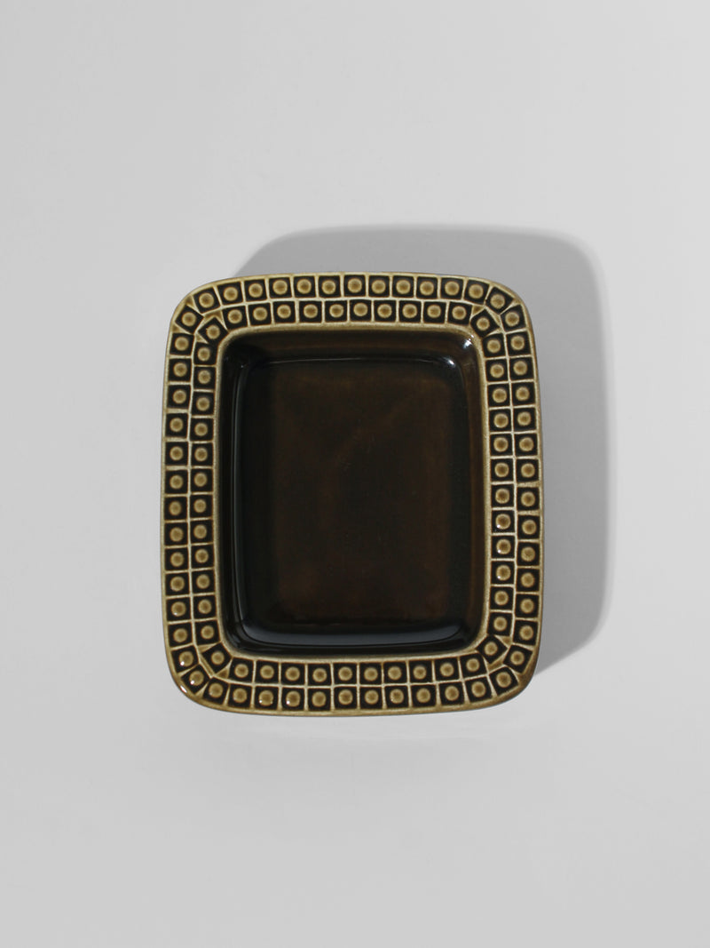 Gunnar Nylund Ceramic Glazed "Kub" Bowl, For Rörstrand, 1960s, Sweden by Vintage Stories | The Oblist — dark ceramic with geo