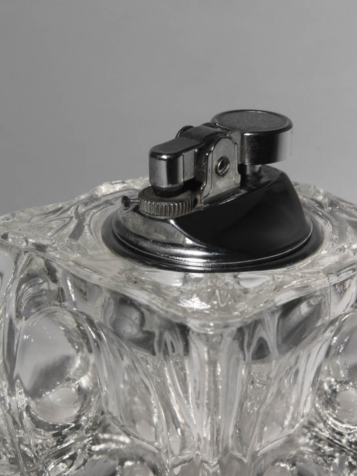 Ice Cube Glass Lighter, 1970s — lifestyle setting