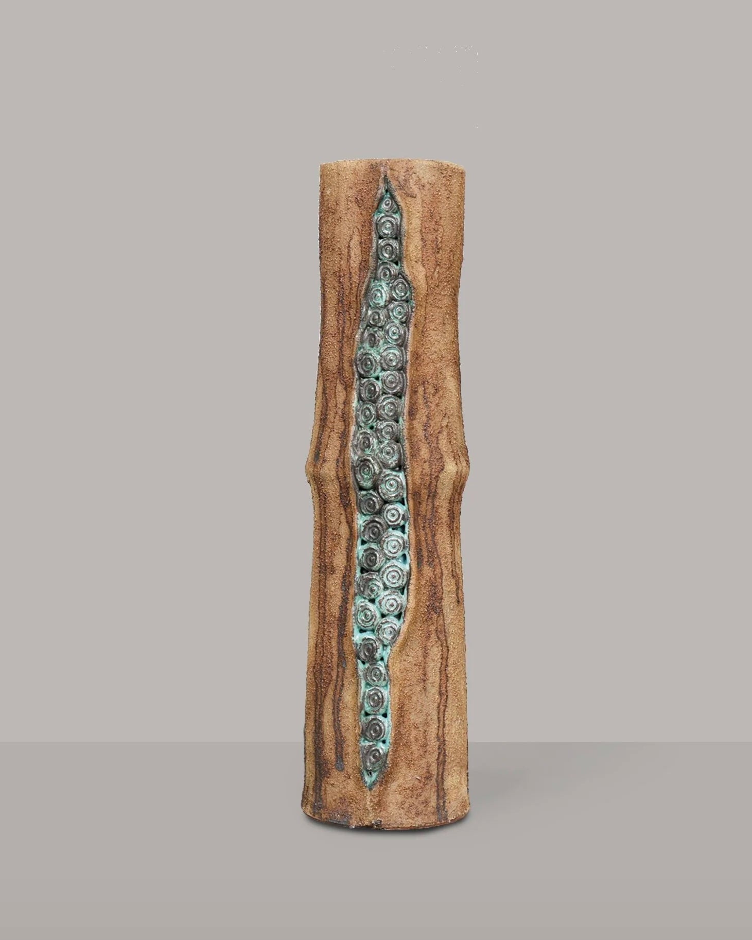 Tall Sculptural Brutalist Vase 3 by Clive Brooker (1934–2005) by RELIC LONDON | The Oblist