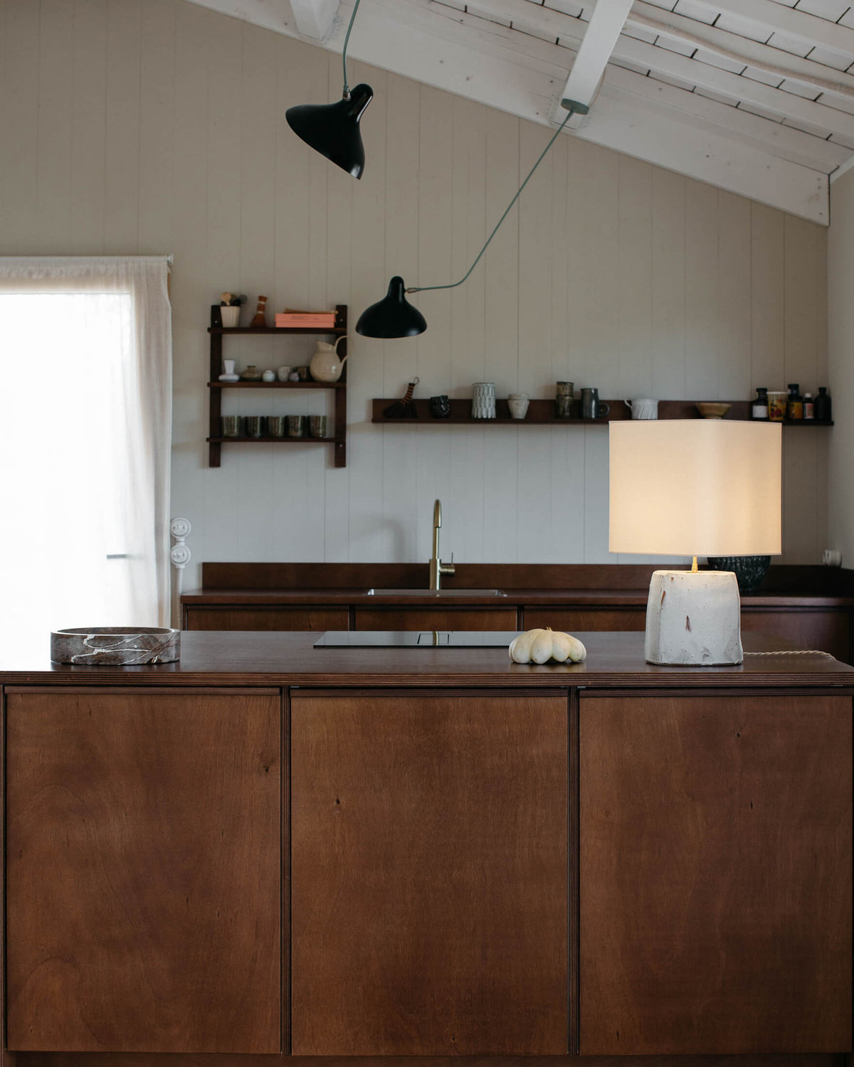 Météor Table Lamps in Ceramic and Textile by Grès Éditions | The Oblist