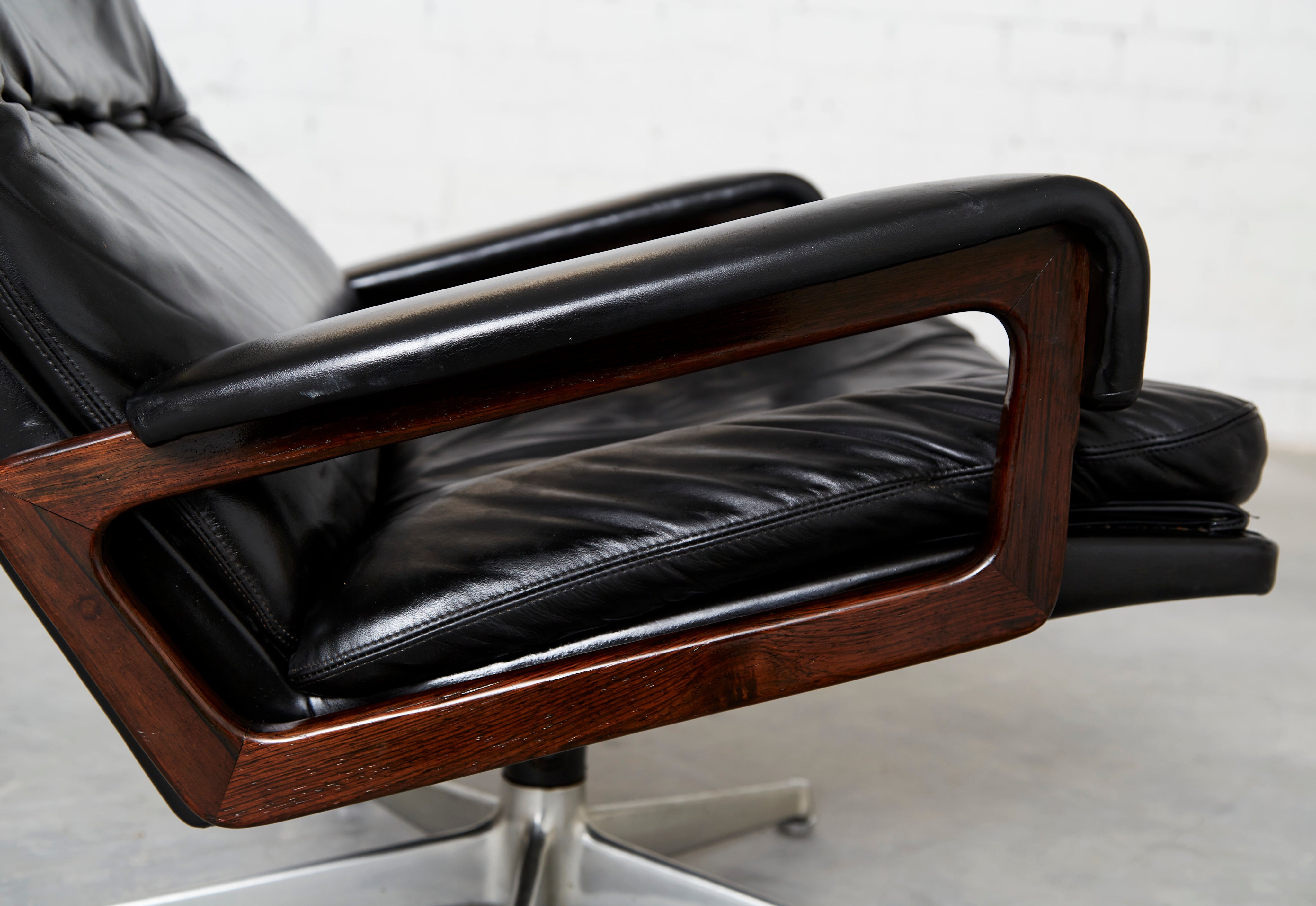 Vintage Lounge Chair & Ottoman by André Vandenbeuck for Strässle — in context